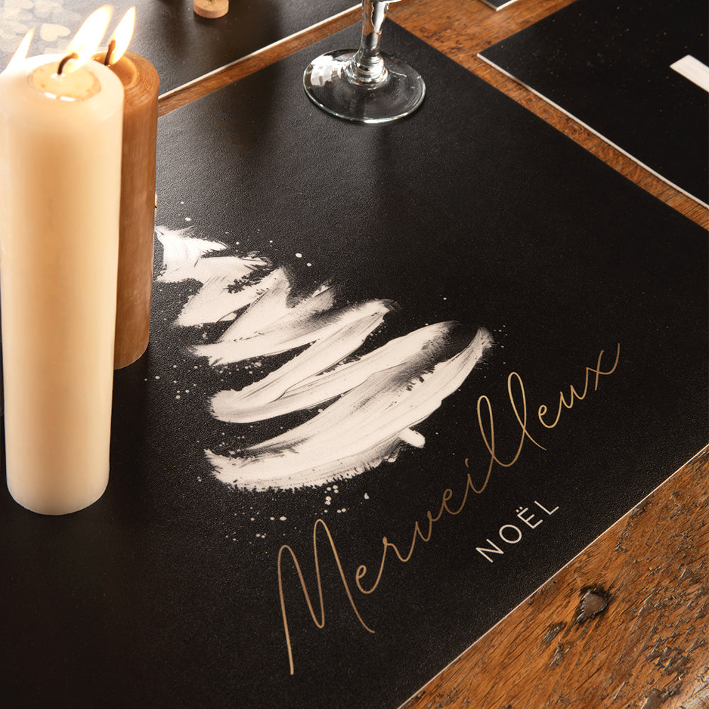 White Tree vinyl placemat