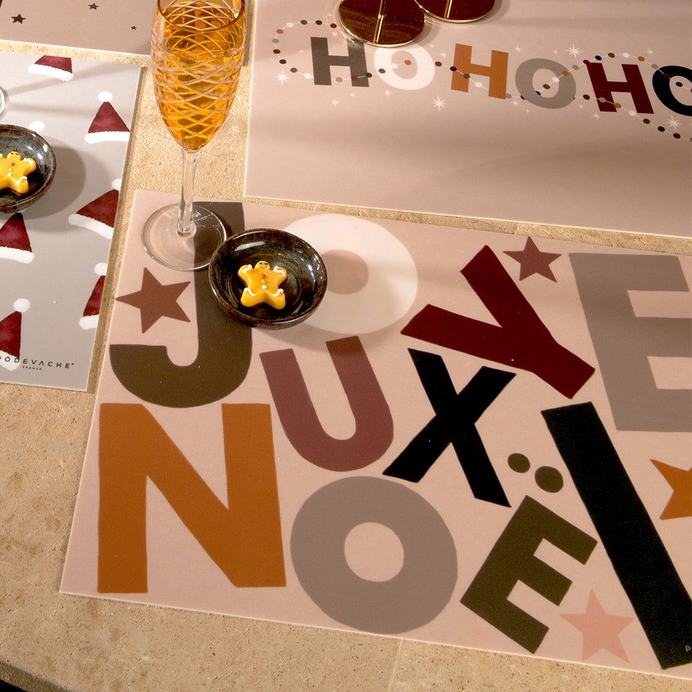 Joyeux Noël vinyl place mat