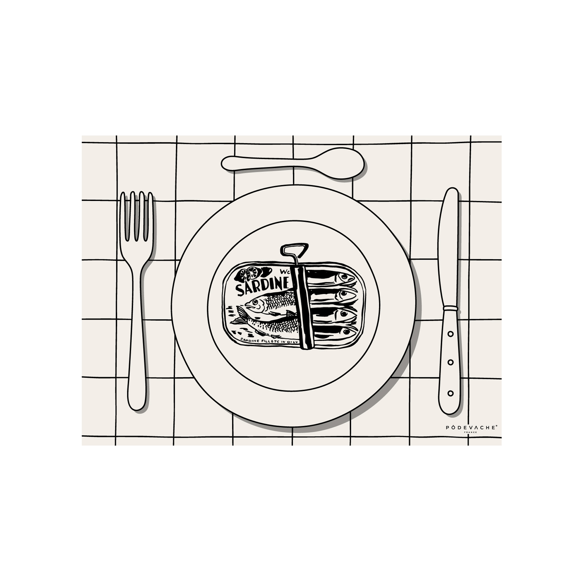 Vinyl placemat Bagnolet