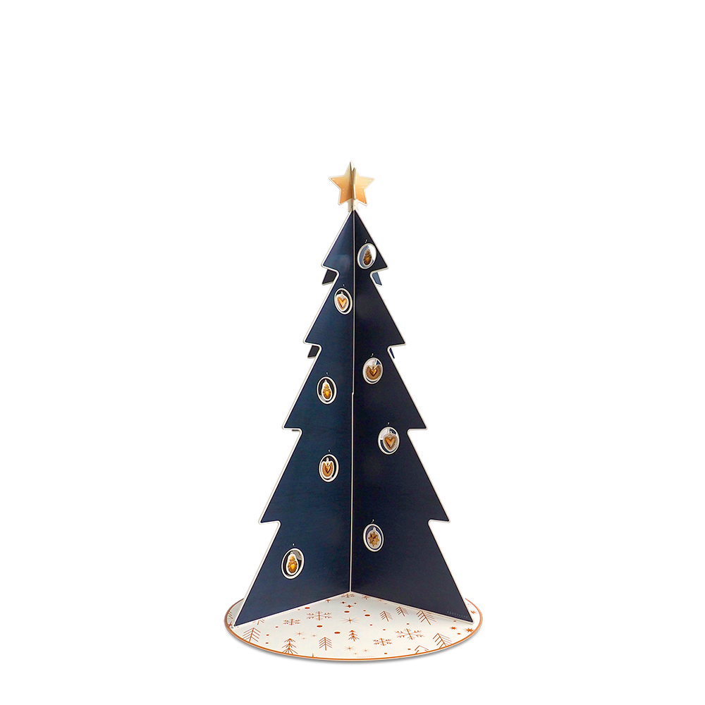 Christmas tree PVC Wood Blue L