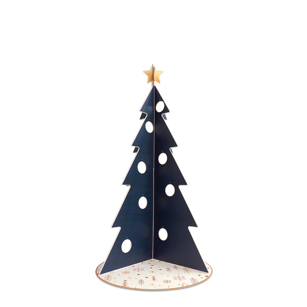 Christmas tree PVC Wood Blue L