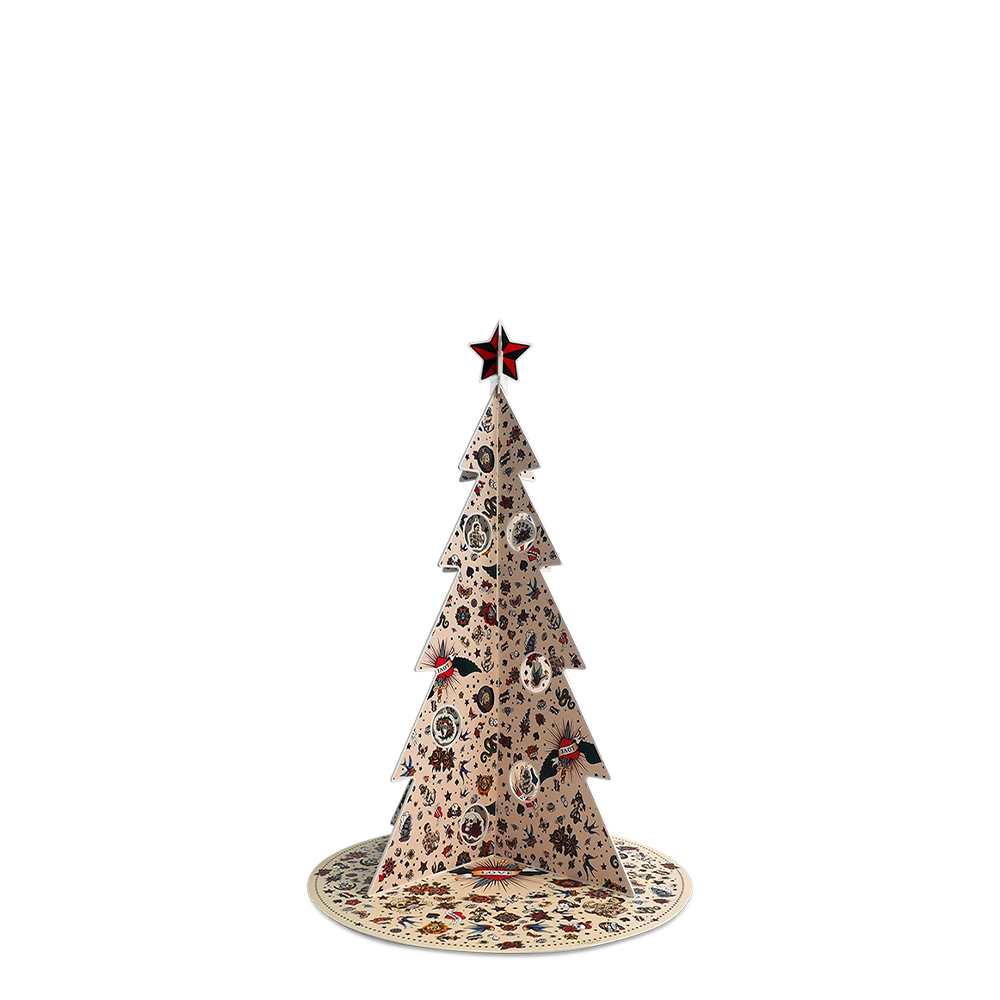 Christmas tree PVC Tattoo Beige M