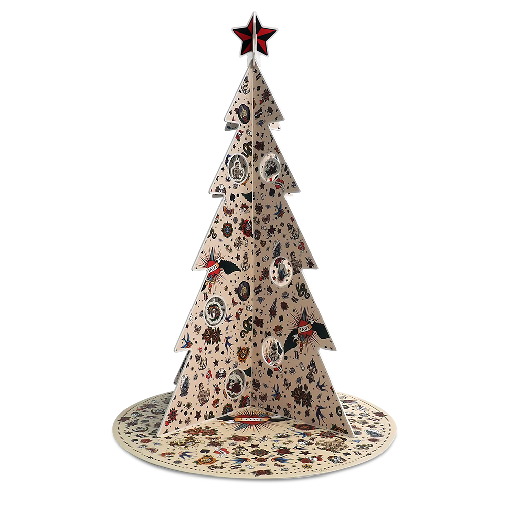 Christmas tree PVC Tattoo Beige XL