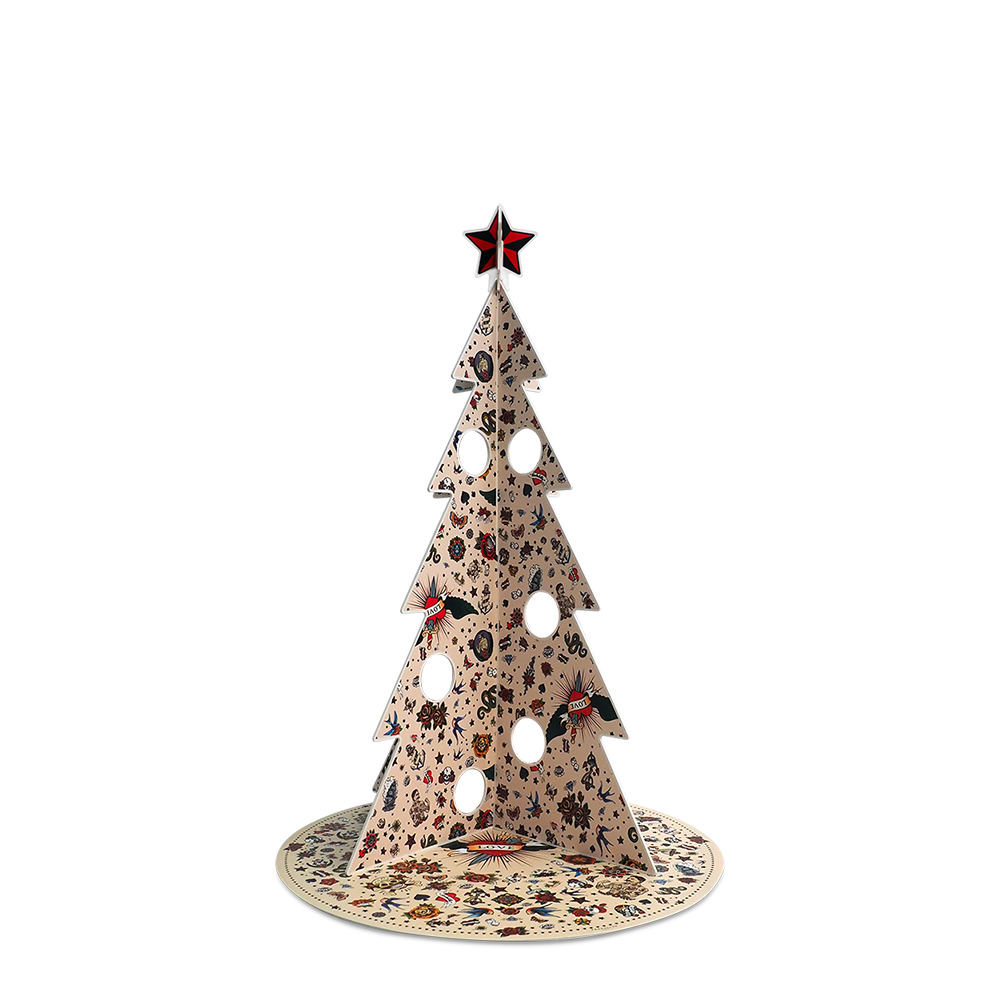 Christmas tree PVC Tattoo Beige L