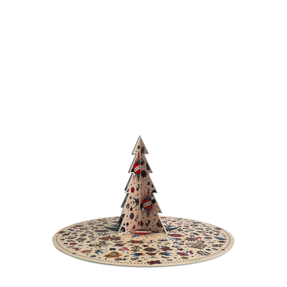 Christmas tree PVC Tattoo Beige S