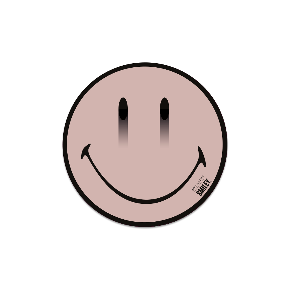 Set of 6 Pôdevache x Smiley® Plain vinyl coasters