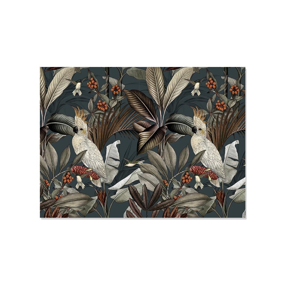 This placemat with white parrots and plants will transport you to a natural and wild atmosphere! We're totally in love with its warm colors!