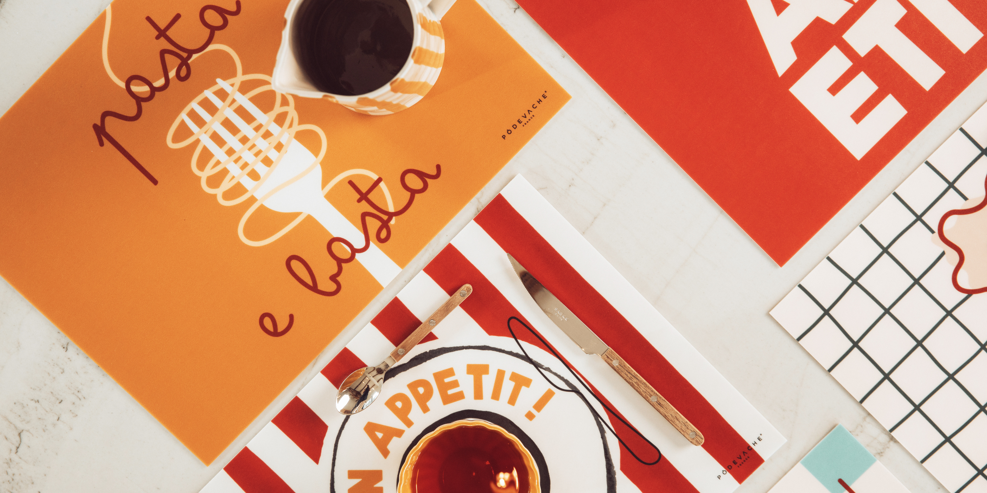 Sets de table vinyle Thème Bon Appétit