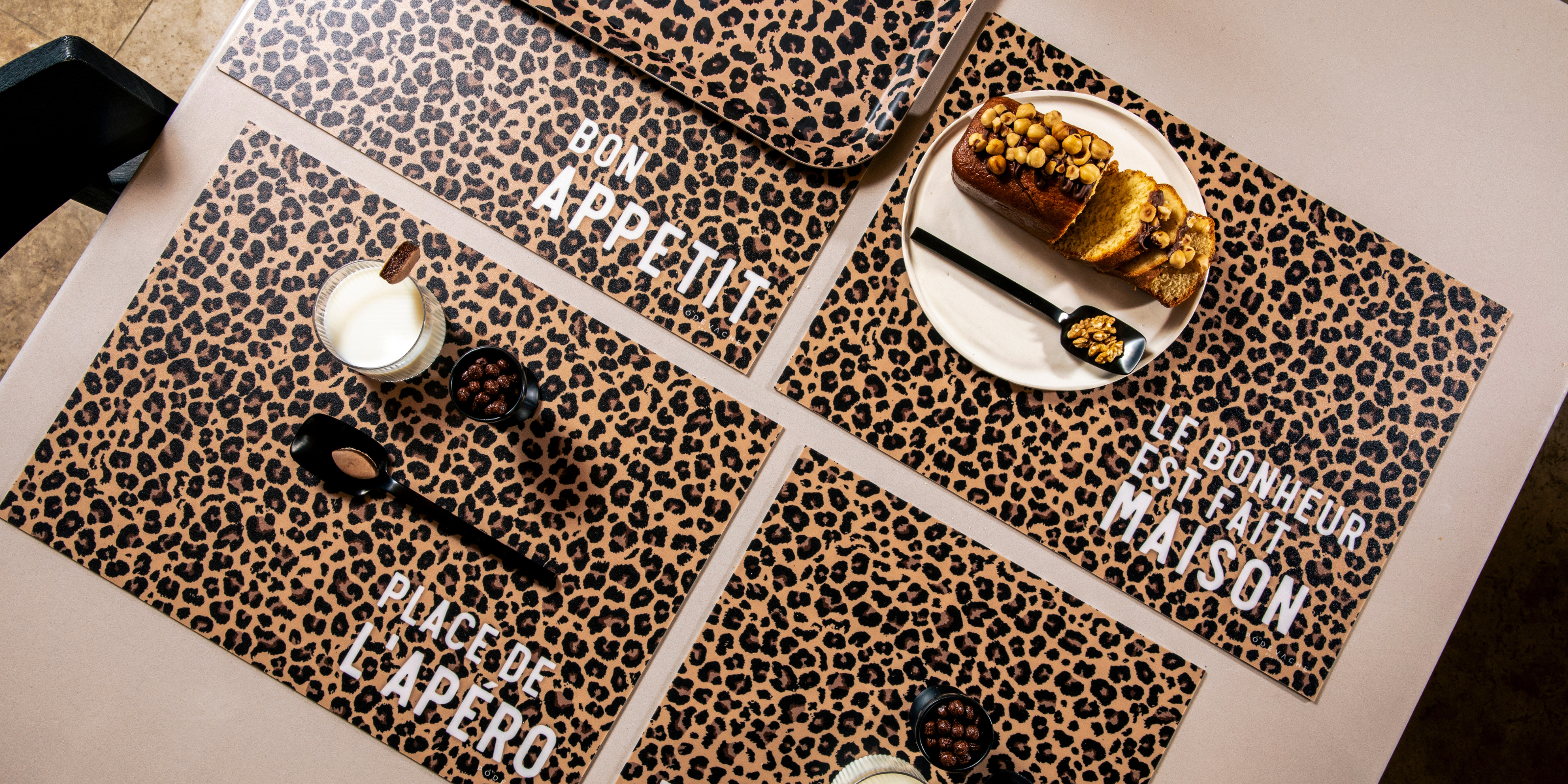 Sets de table vinyle Thème Léopard