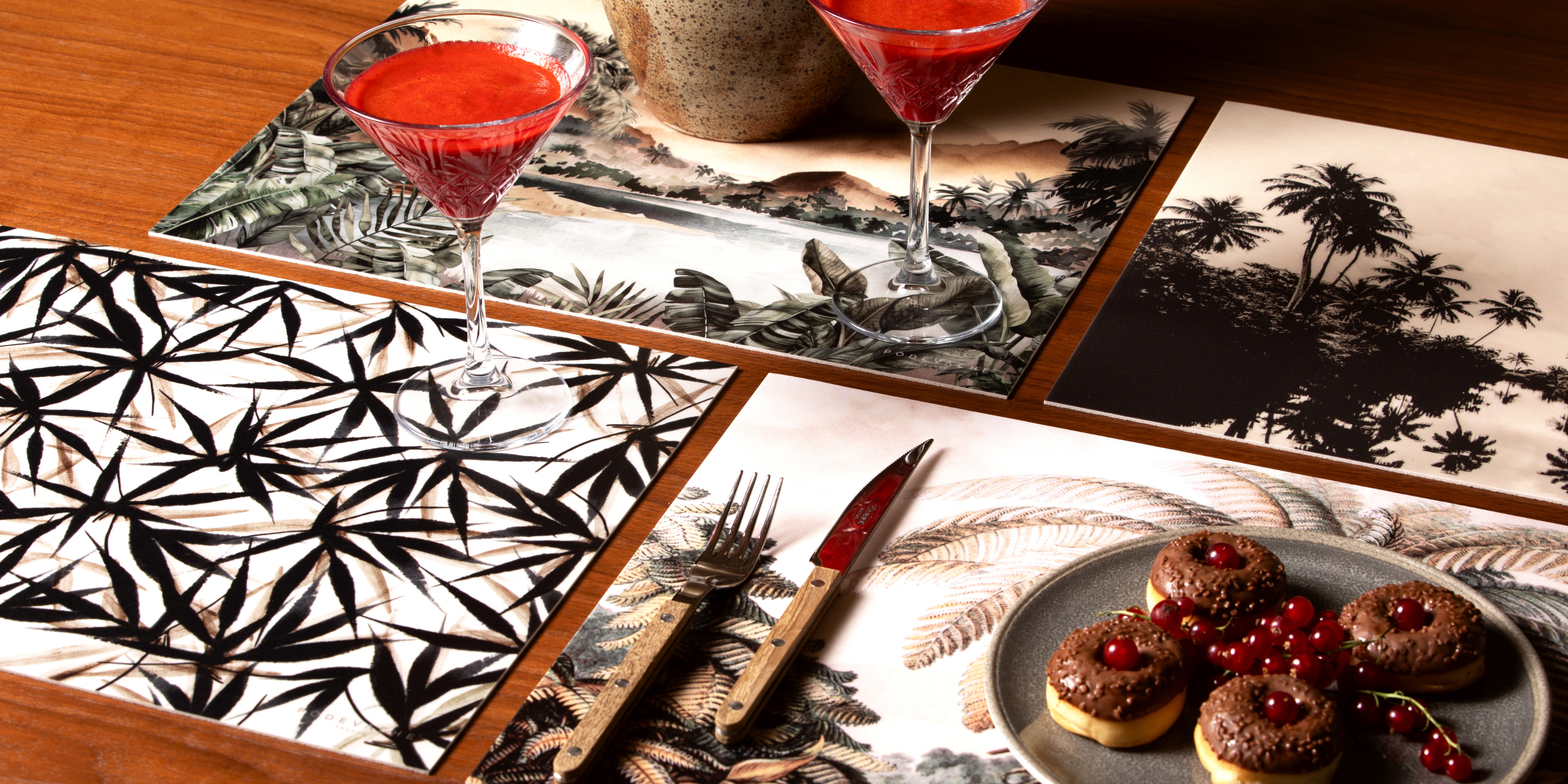 Sets de table vinyle Thème Botanique Rétro