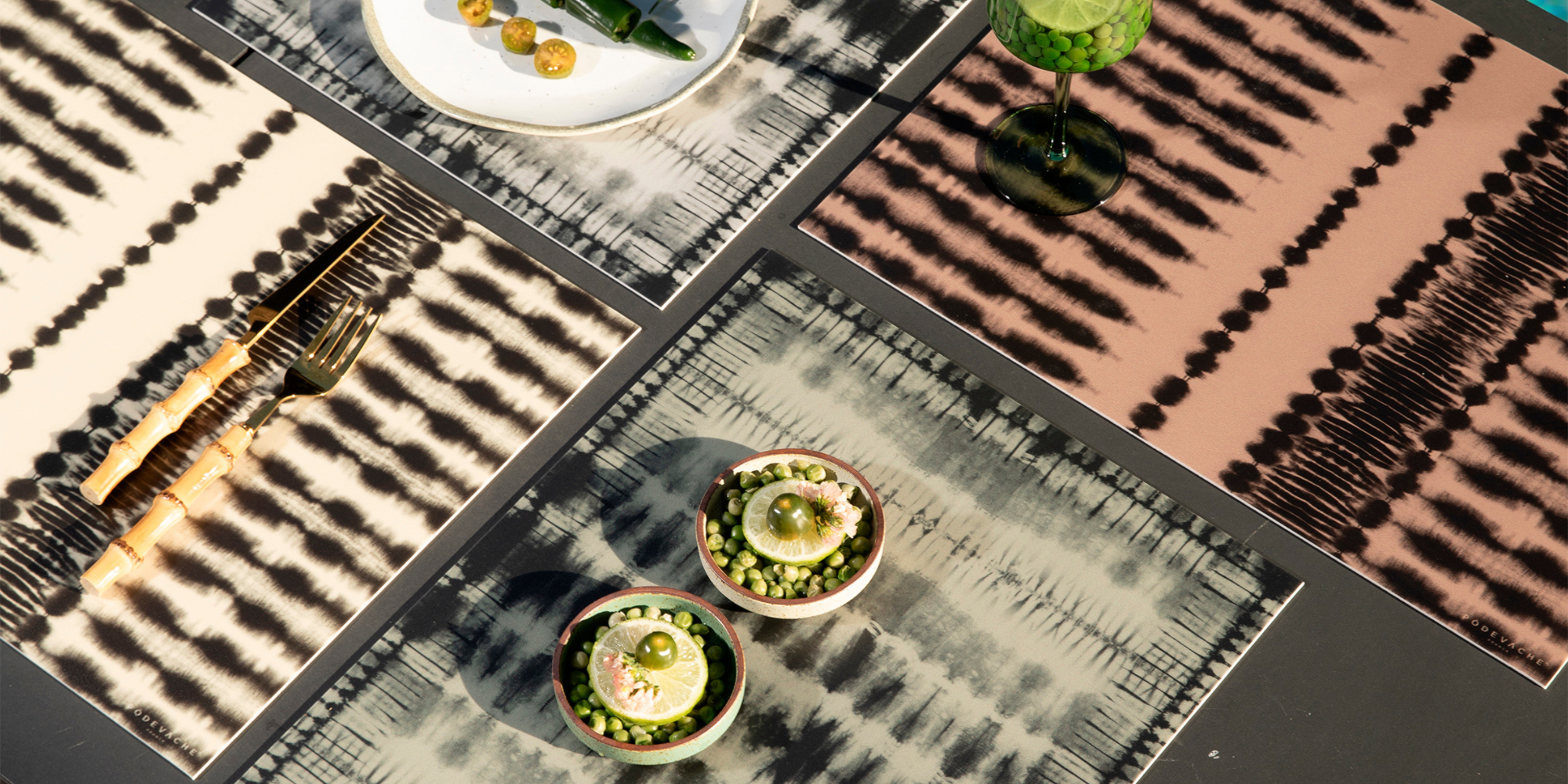 Sets de table vinyle - Tie and Dye