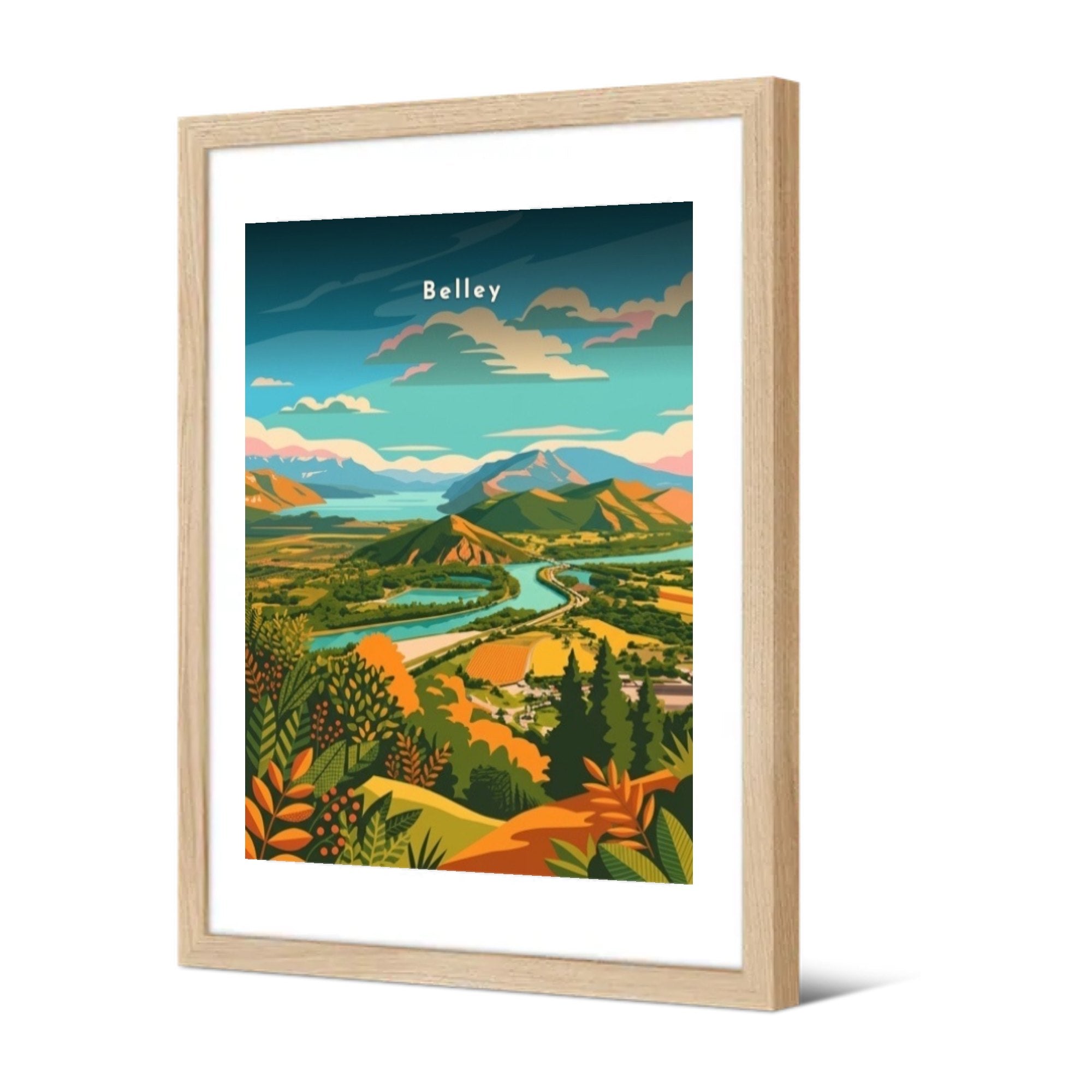 La vallée du Rhône et le Bugey — Pôdevache, encadrée, vue de trois quarts