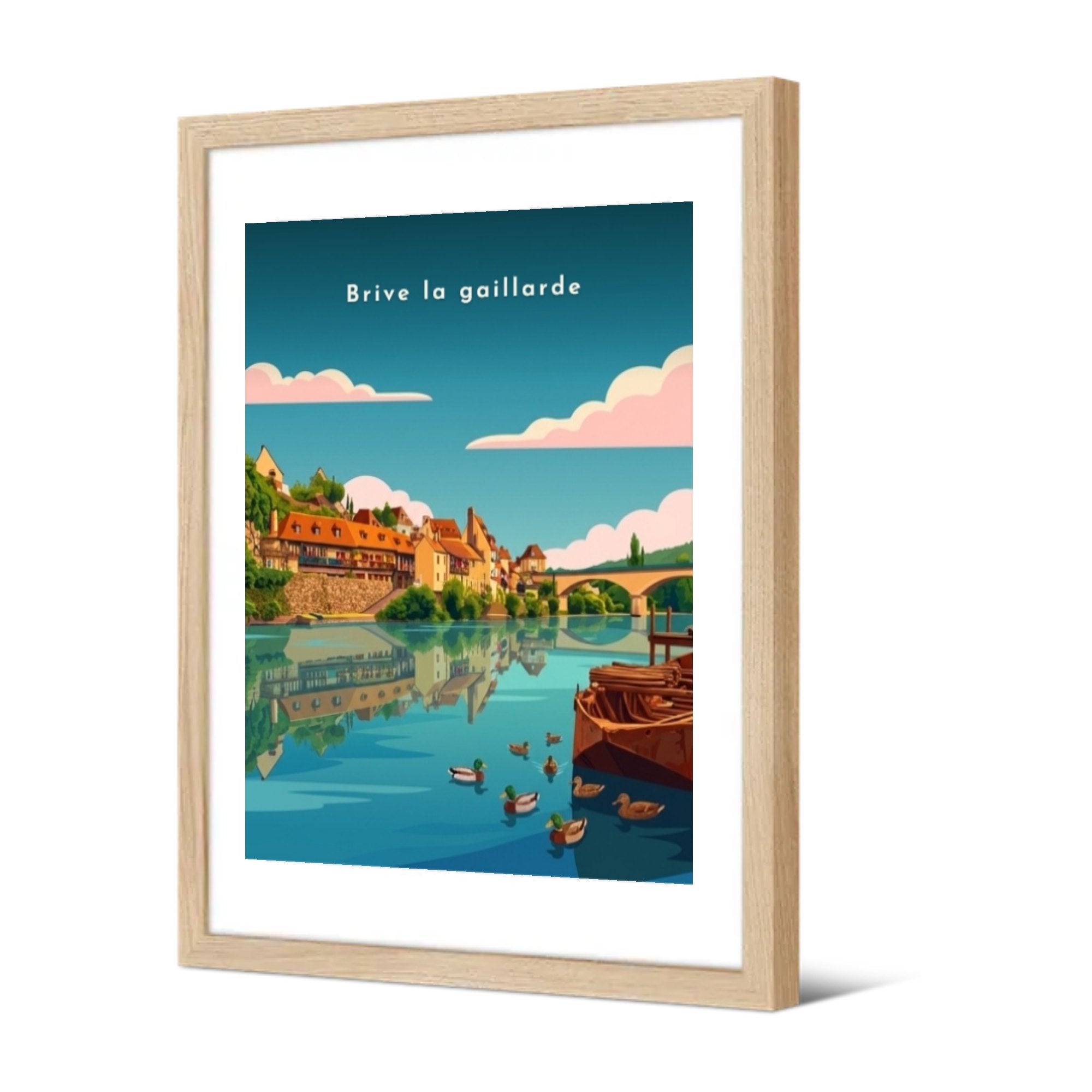 Bords de la Corrèze — Pôdevache, encadrée, vue de trois quarts