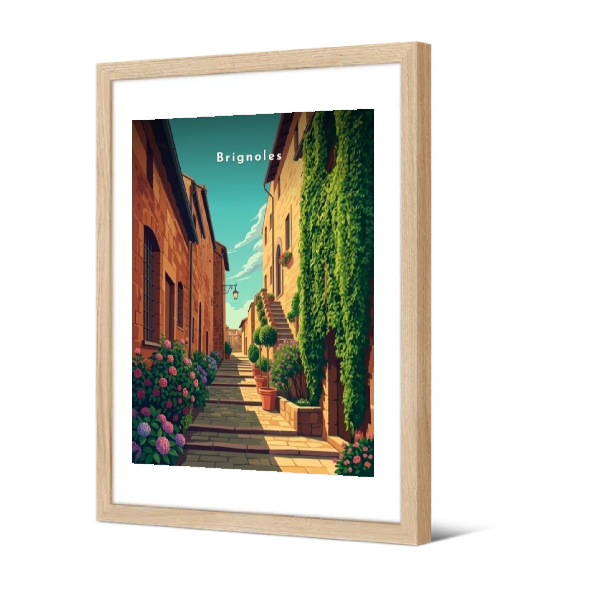 Ruelle fleurie de la vieille ville — Pôdevache, encadrée, vue de trois quarts