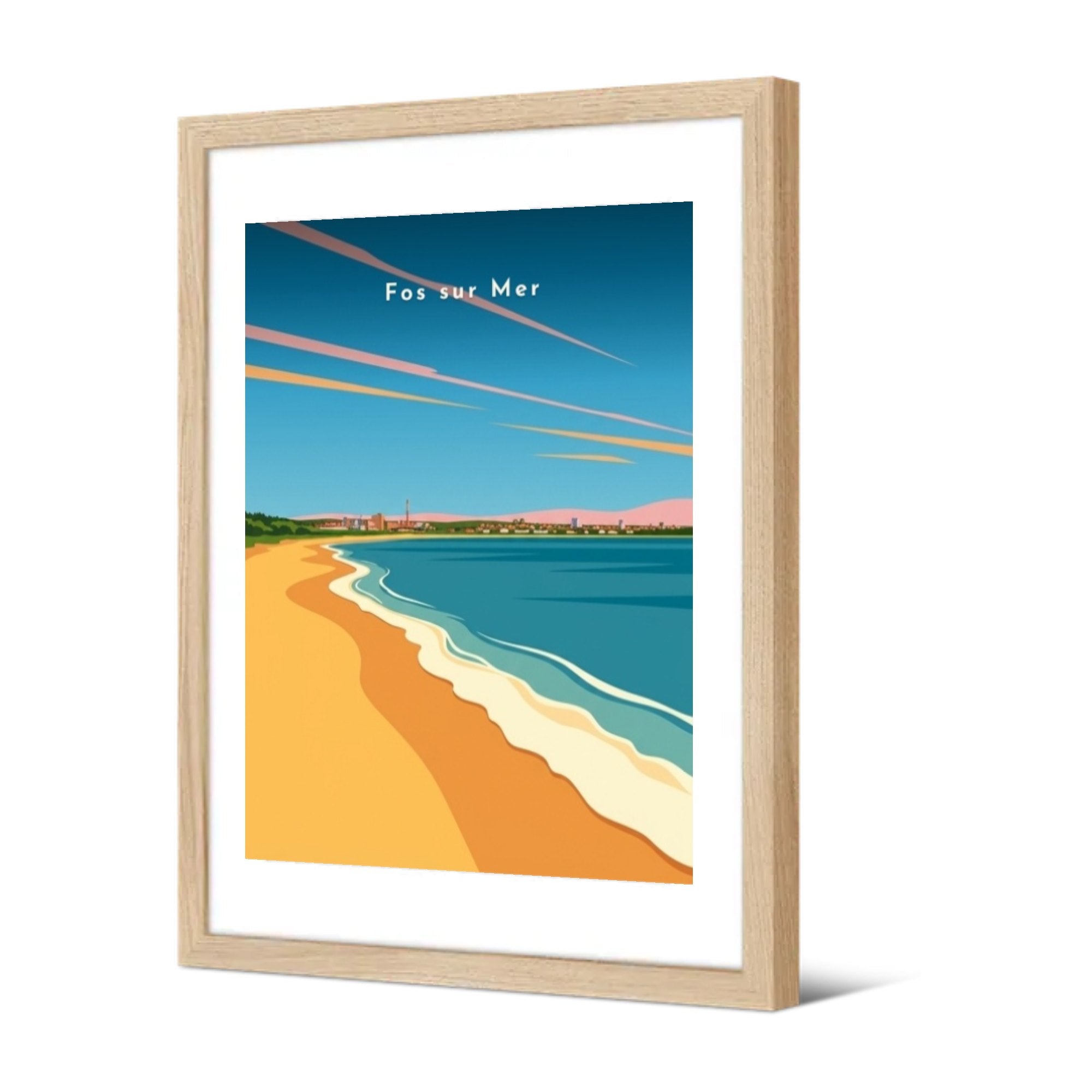 Le rivage de la Grande Plage — Pôdevache, encadrée, vue de trois quarts