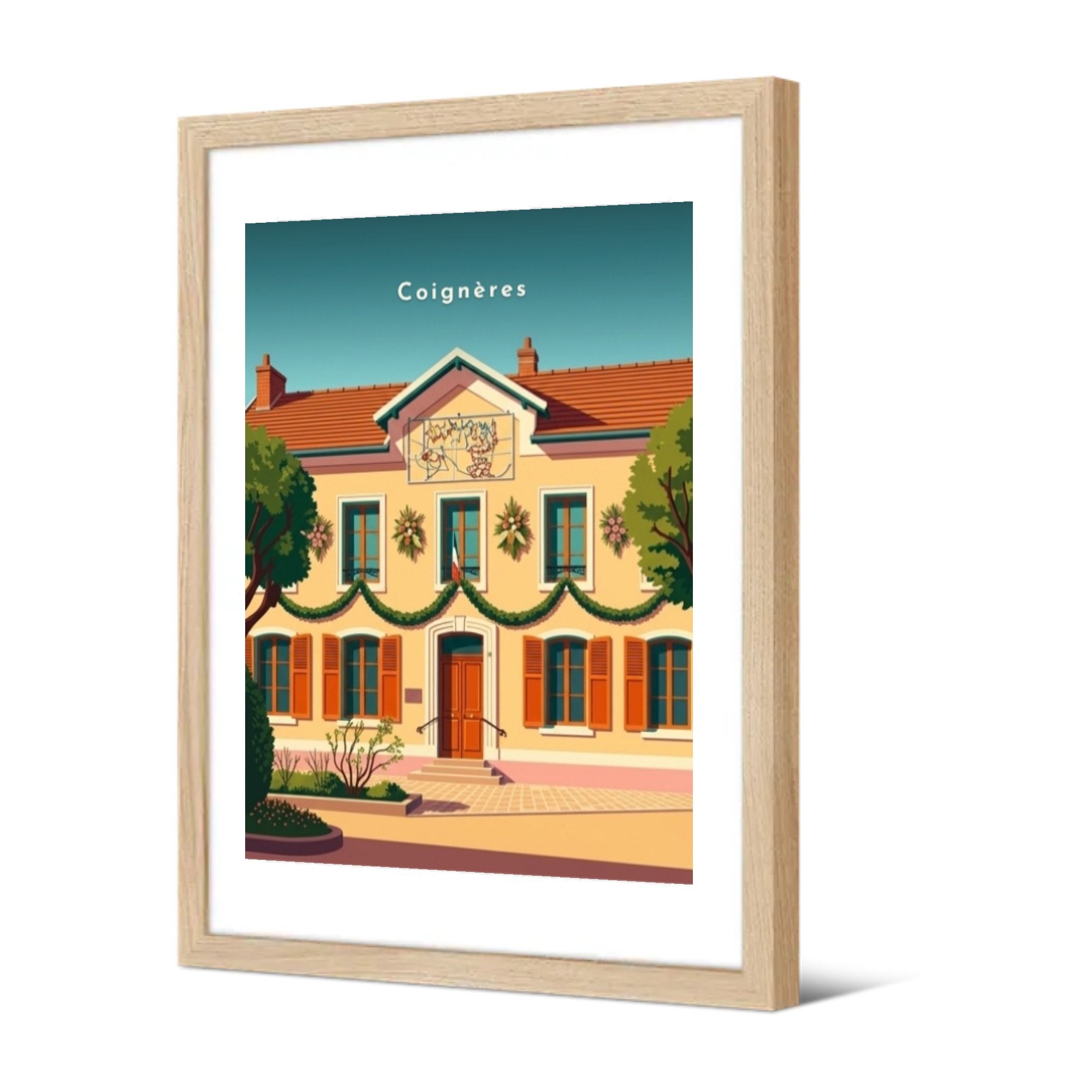 Coignères — Pôdevache, encadrée, vue de trois quarts