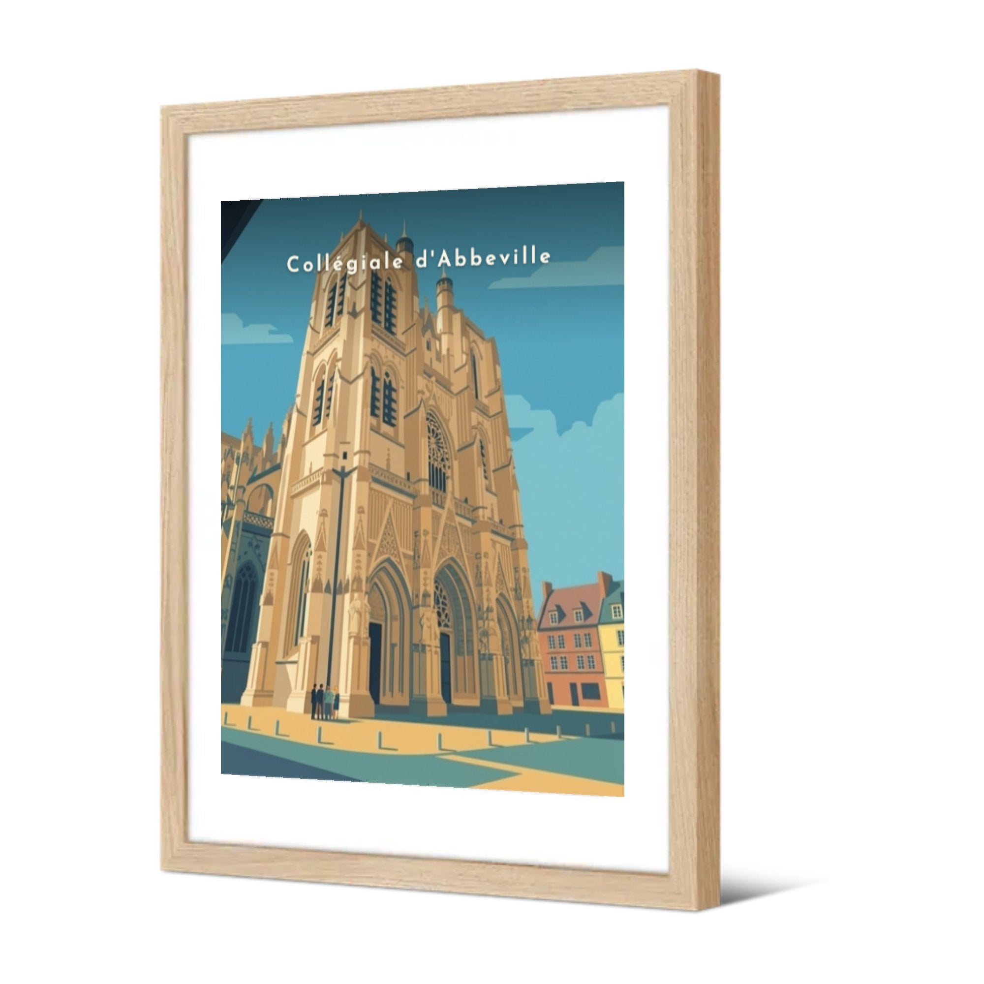 Collégiale d'Abbeville — Pôdevache, encadrée, vue de trois quarts