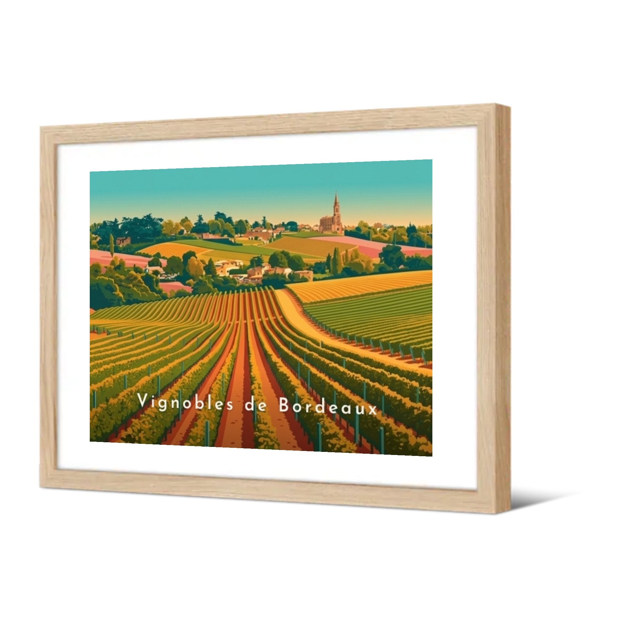 Vignobles de Bordeaux — Pôdevache, encadrée, vue de trois quarts