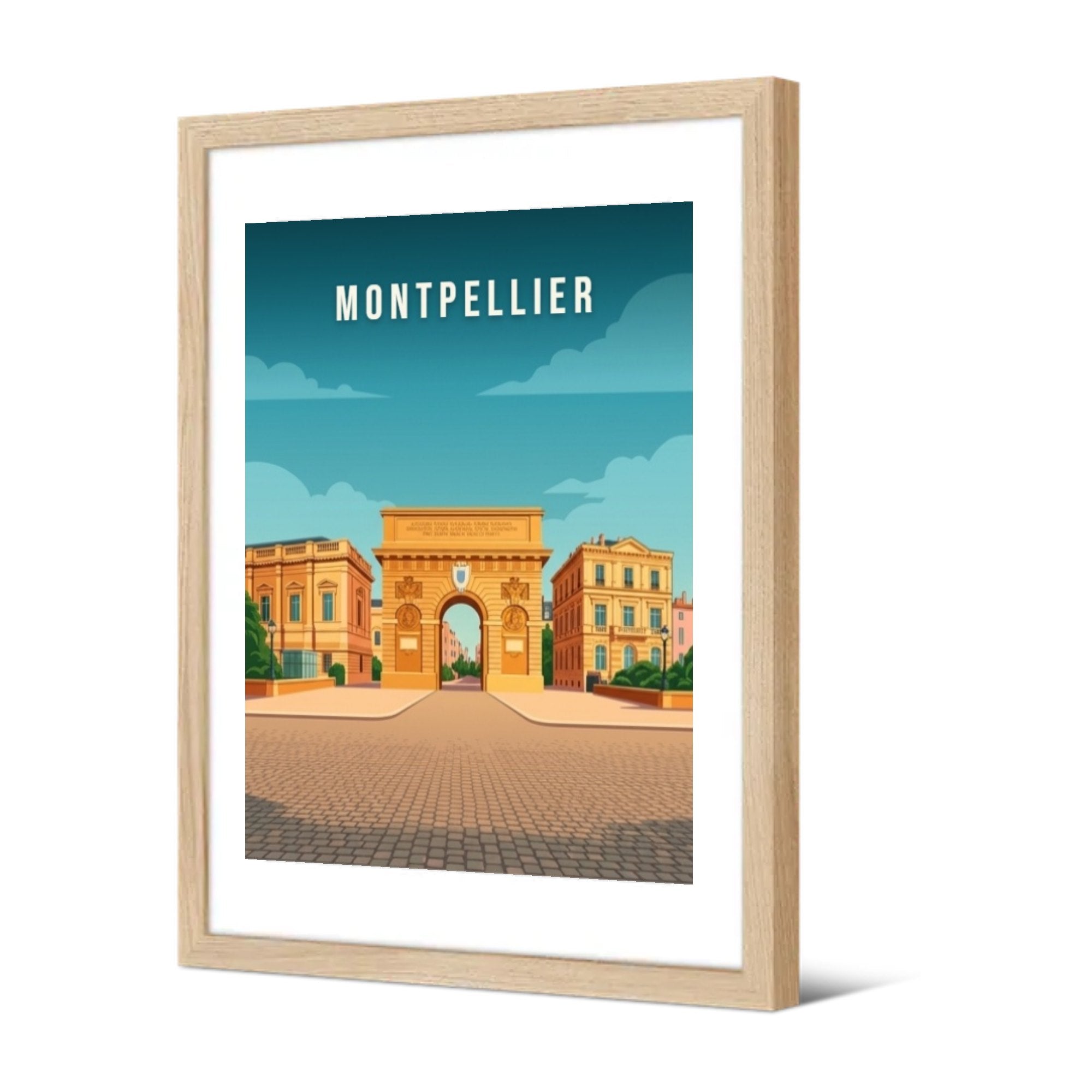 Arc de triomphe du Peyrou — Pôdevache, encadrée, vue de trois quarts