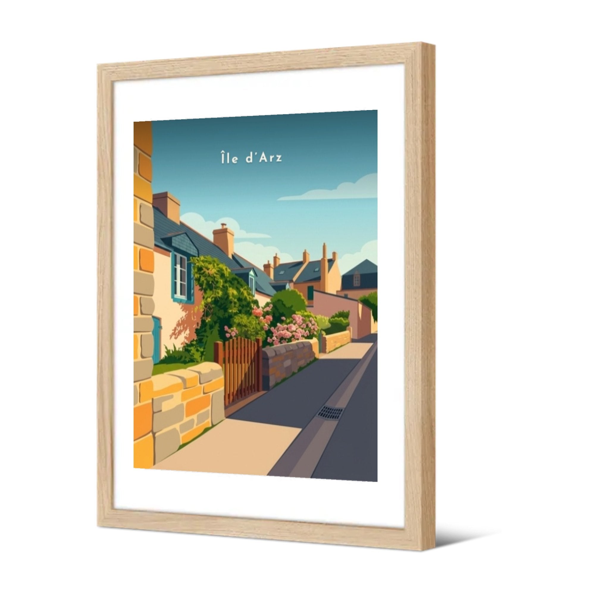 Ruelle fleurie du bourg — Pôdevache, encadrée, vue de trois quarts