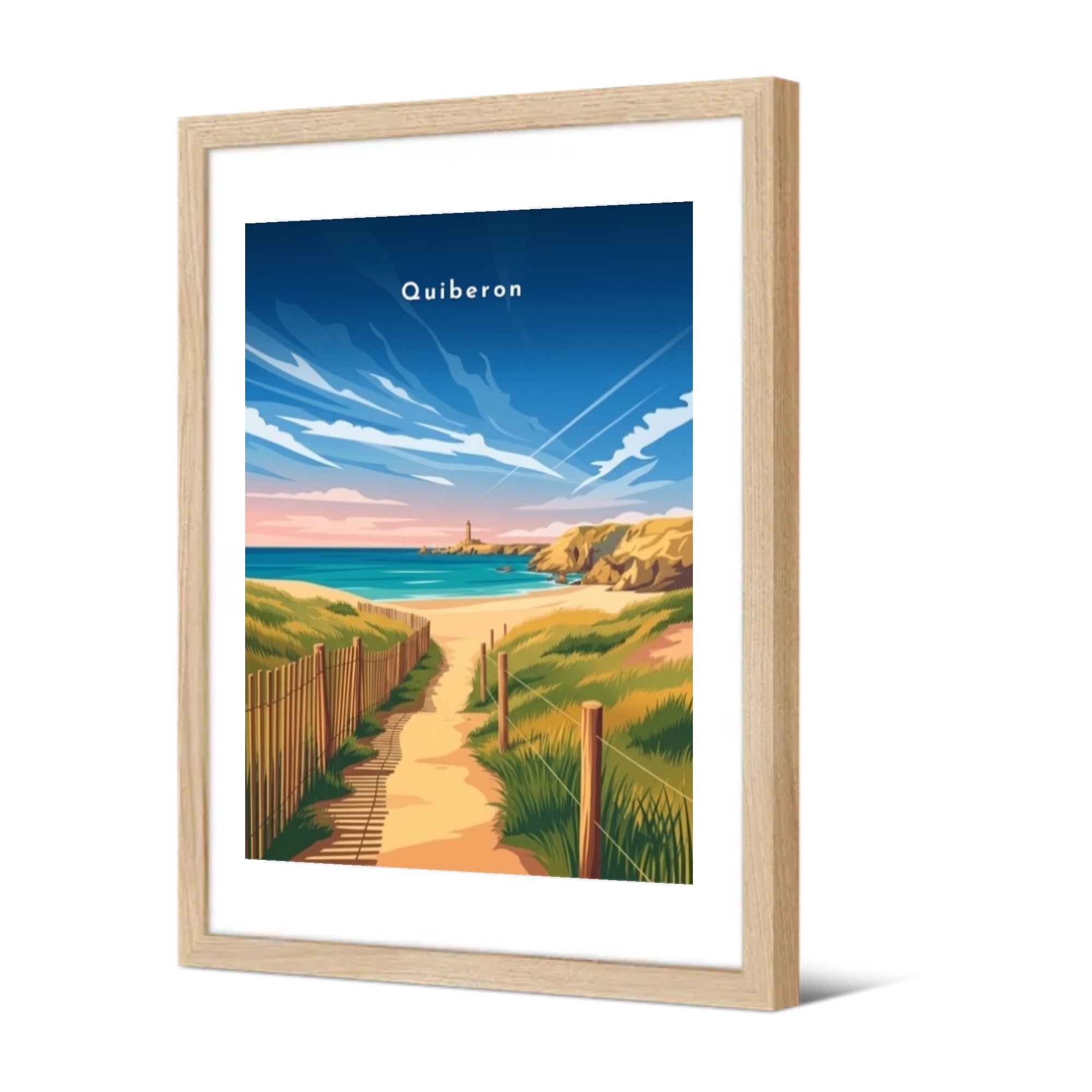 Le sentier des dunes — Pôdevache, encadrée, vue de trois quarts