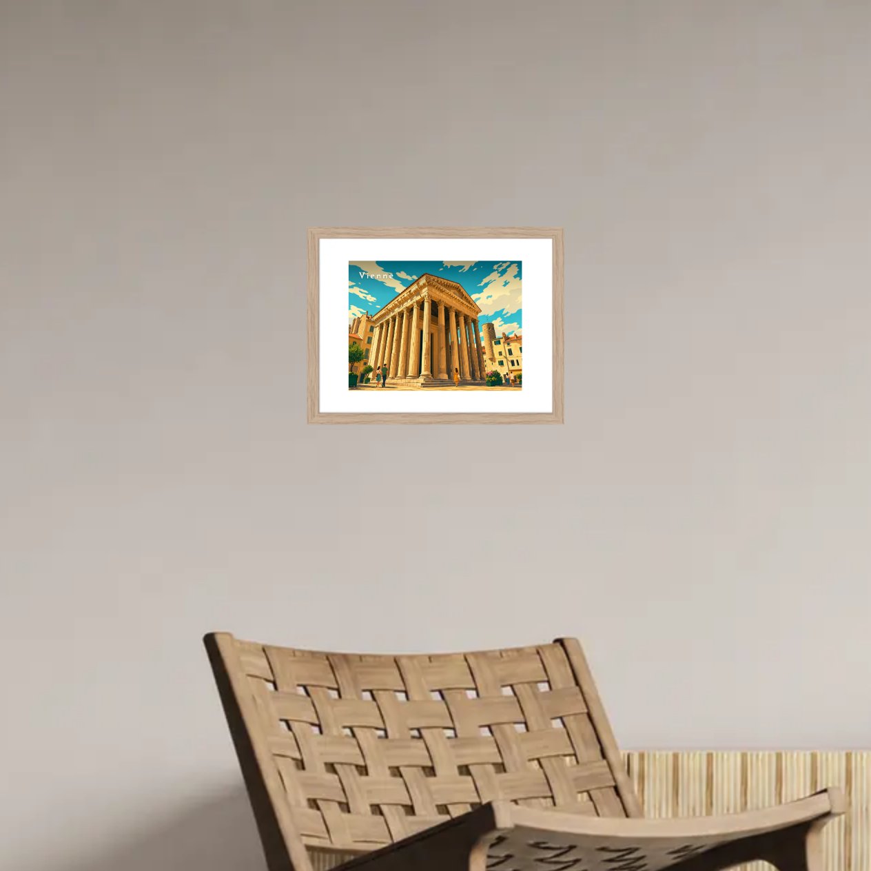 Temple d'Auguste et de Livie — Pôdevache, en situation sur un mur