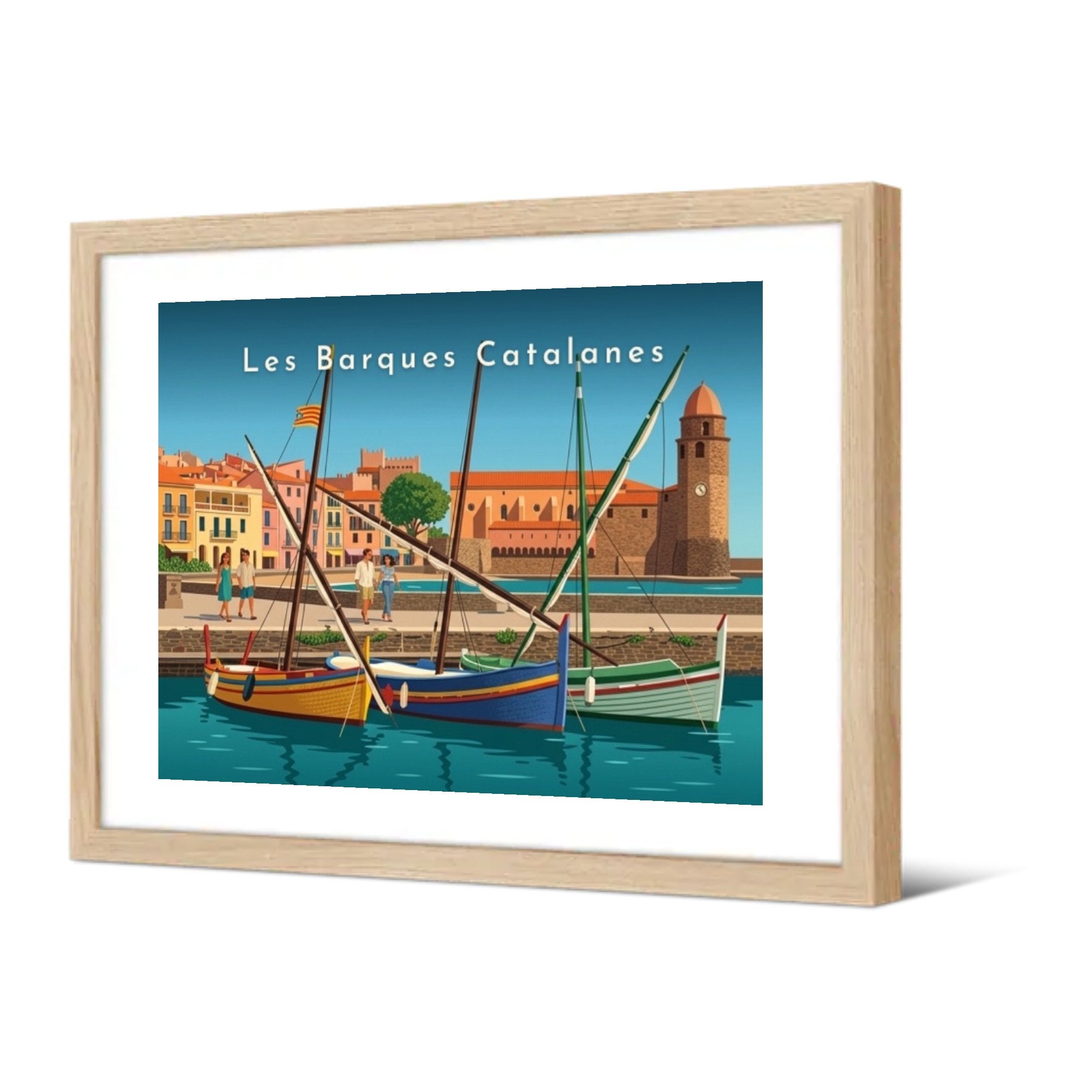 Les Barques Catalanes — Pôdevache, encadrée, vue de trois quarts