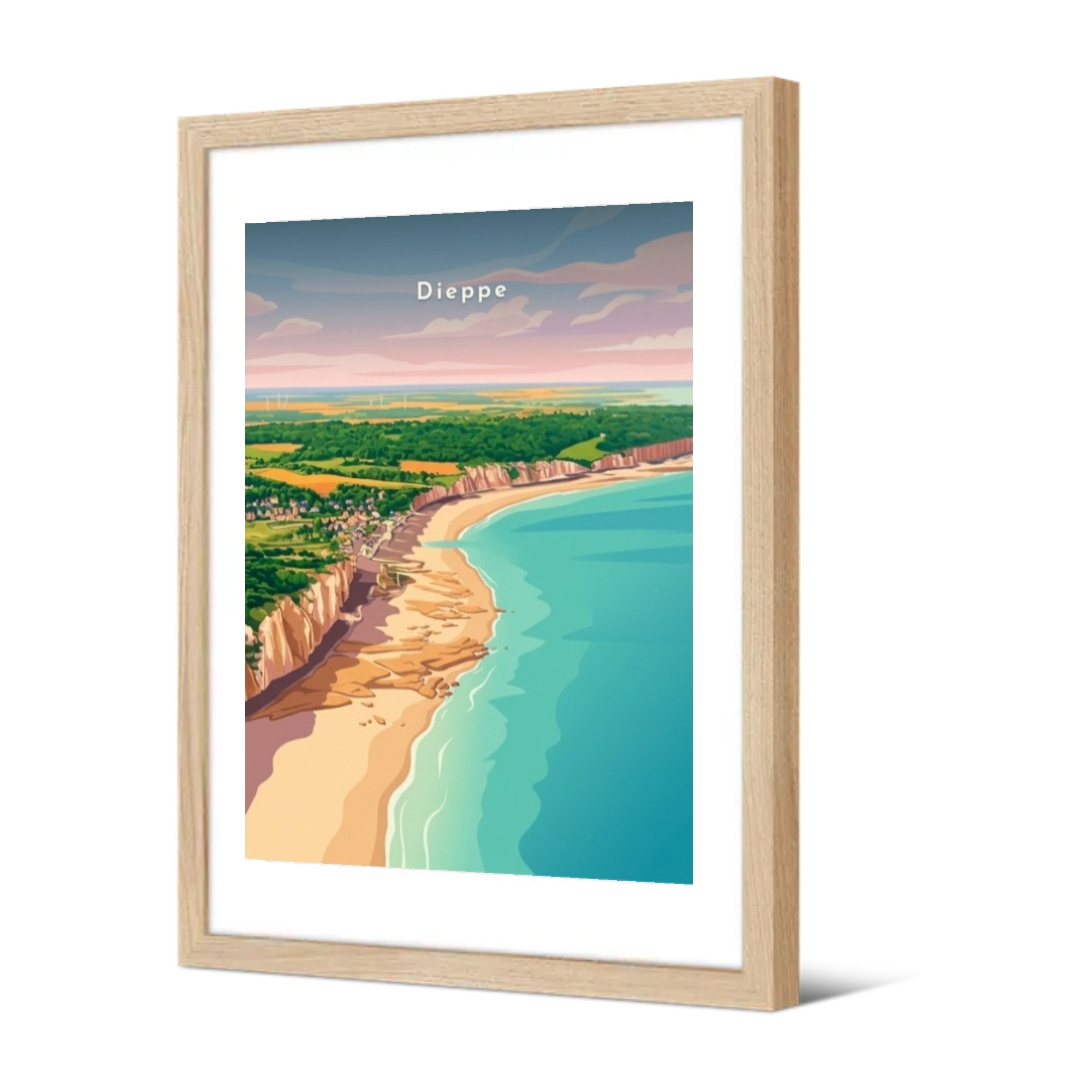 Falaises de la Côte d'Albâtre — Pôdevache, encadrée, vue de trois quarts