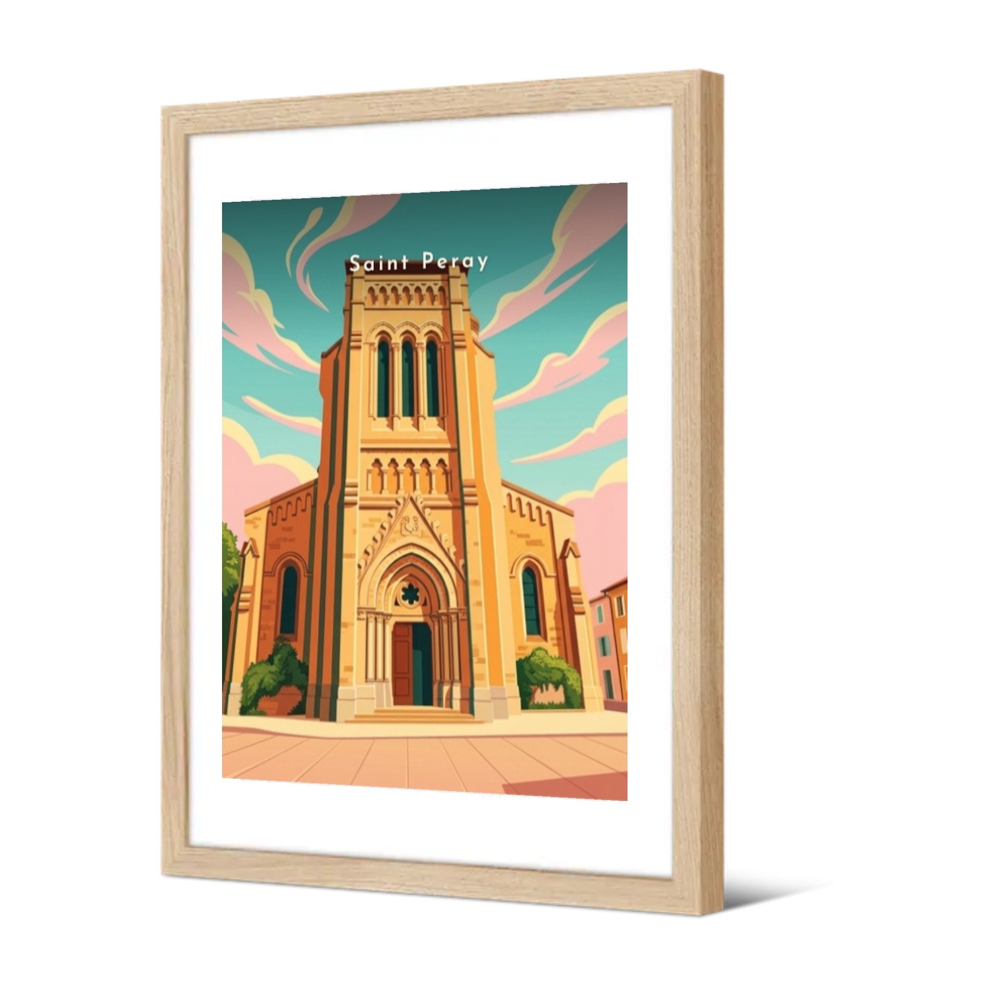 Église Saint-Pierre — Pôdevache, encadrée, vue de trois quarts