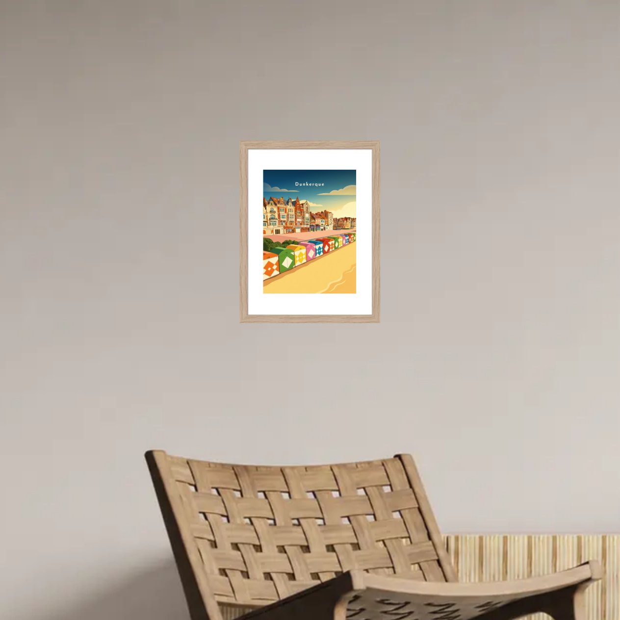 Plage de Malo-les-Bains — Pôdevache, en situation sur un mur
