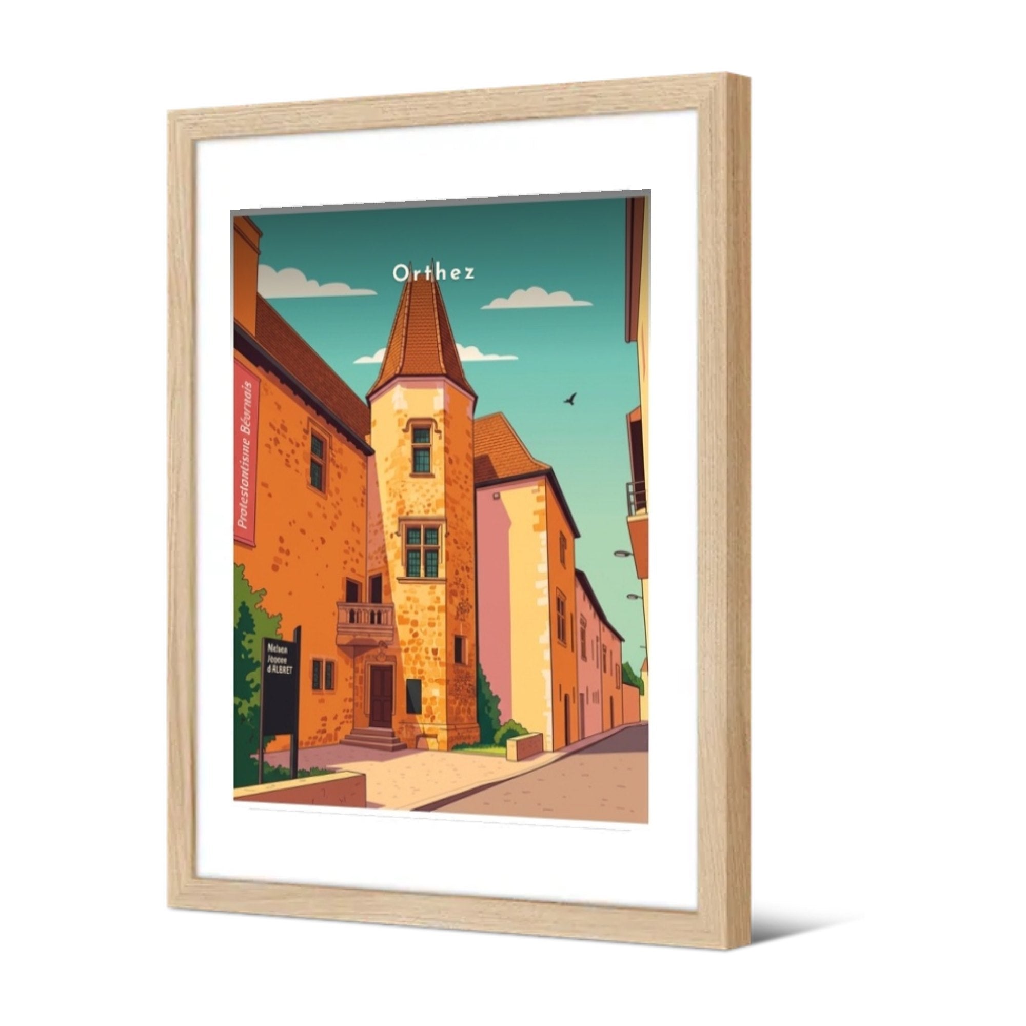 Maison Jeanne d'Albret depuis la rue — Pôdevache, encadrée, vue de trois quarts