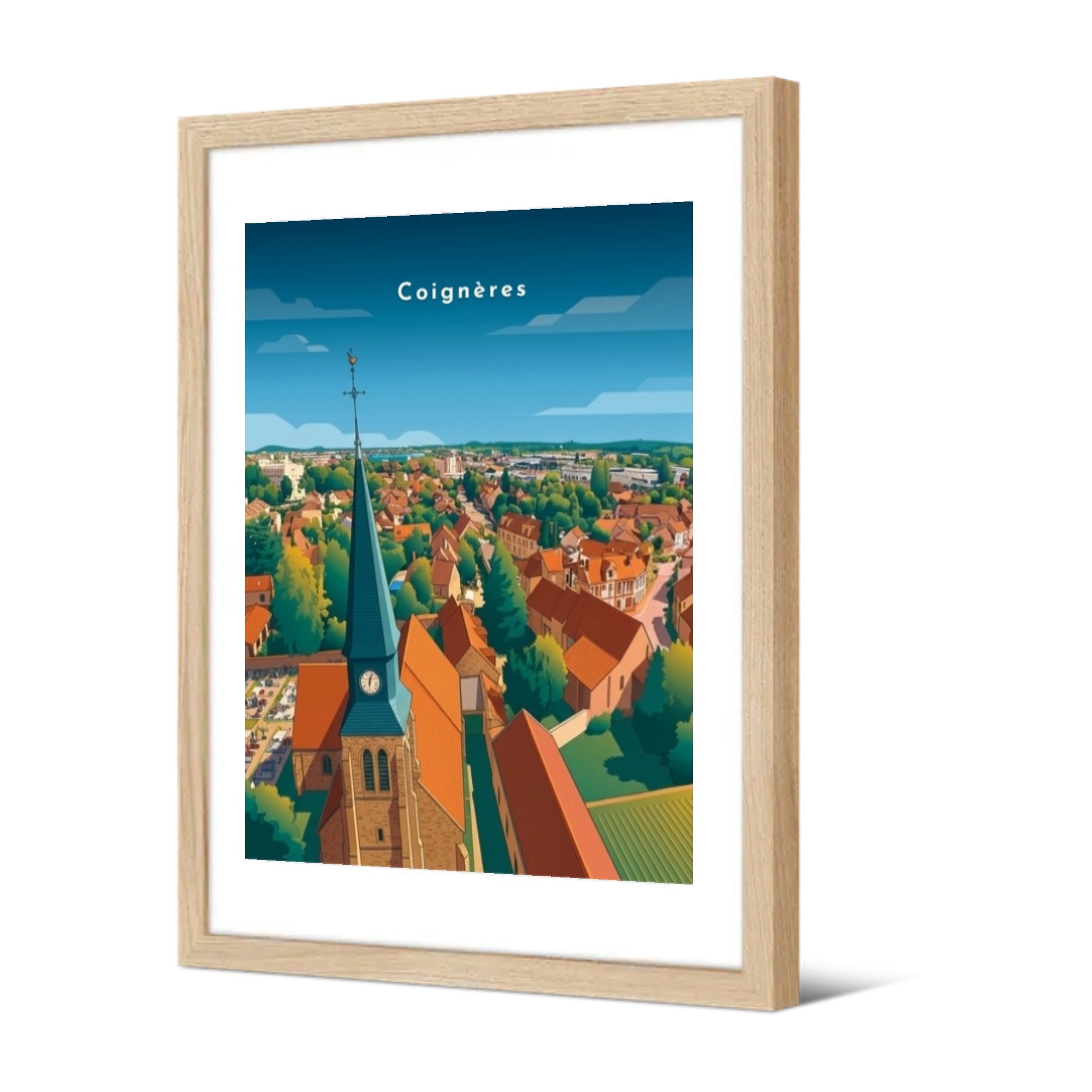 Coignères — Pôdevache, encadrée, vue de trois quarts