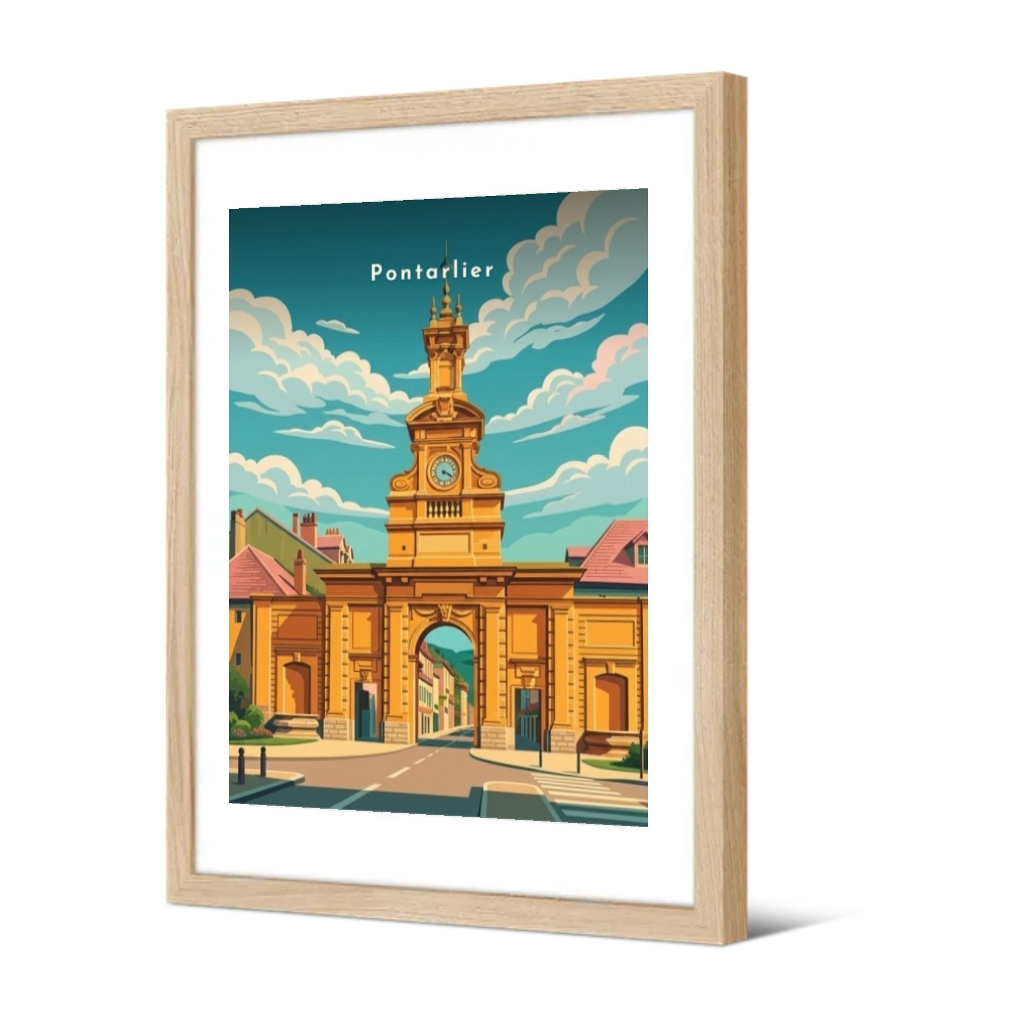 La porte Saint-Pierre — Pôdevache, encadrée, vue de trois quarts