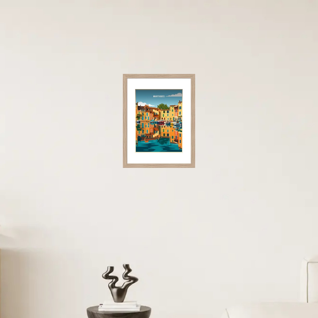 Reflets sur le Miroir aux Oiseaux — Pôdevache, en situation sur un mur