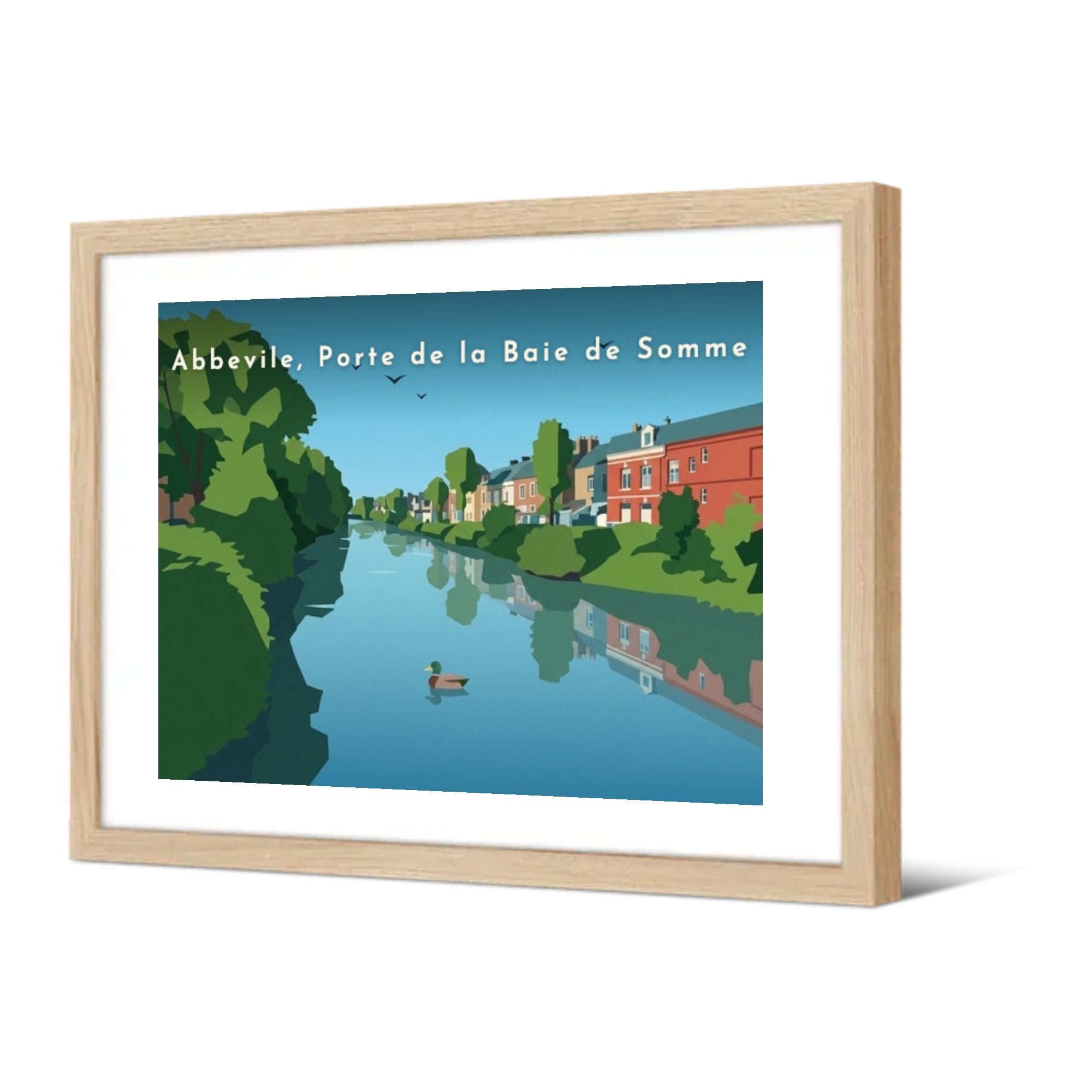 Abbevile, Porte de la Baie de Somme — Pôdevache, encadrée, vue de trois quarts