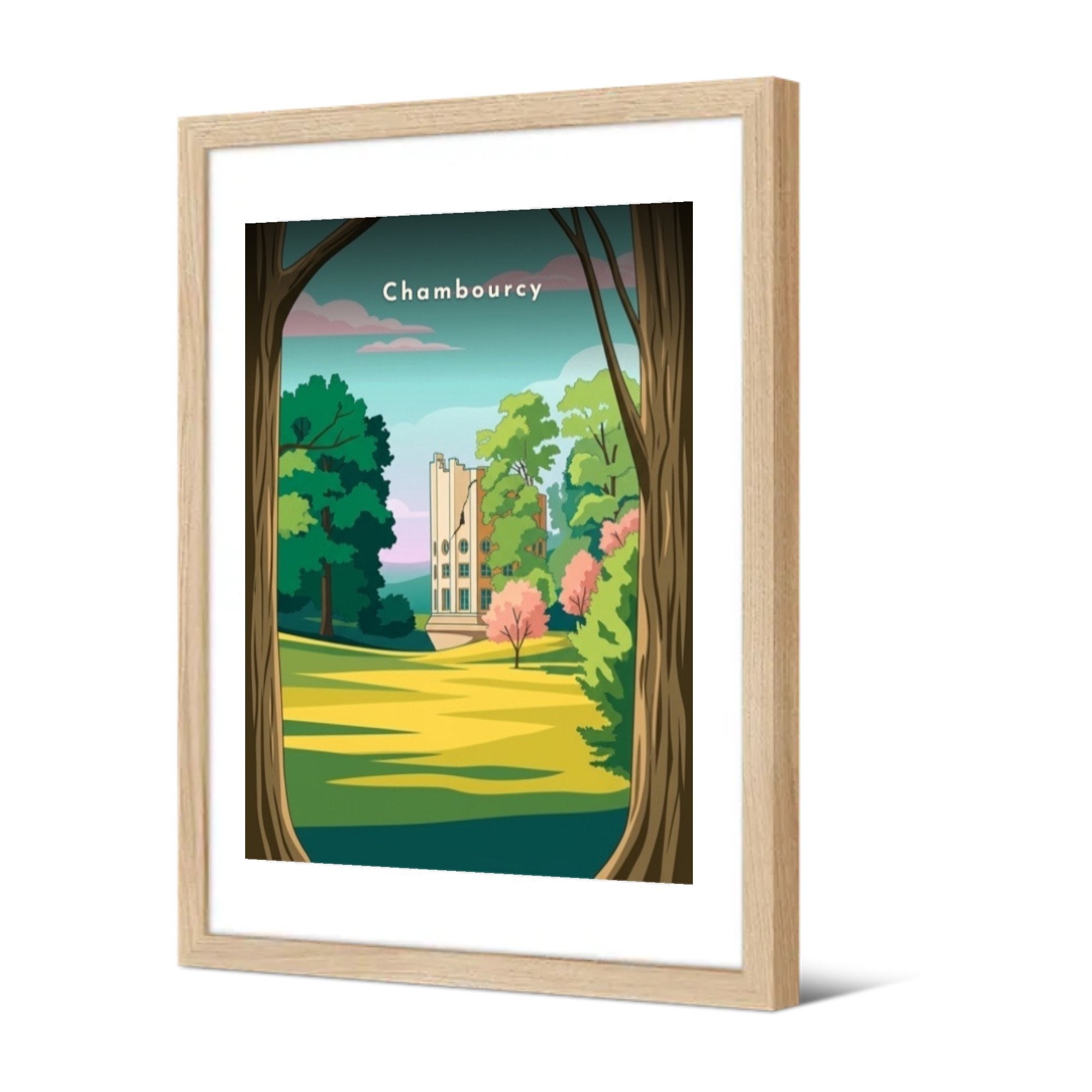 La Colonne détruite entre les arbres — Pôdevache, encadrée, vue de trois quarts