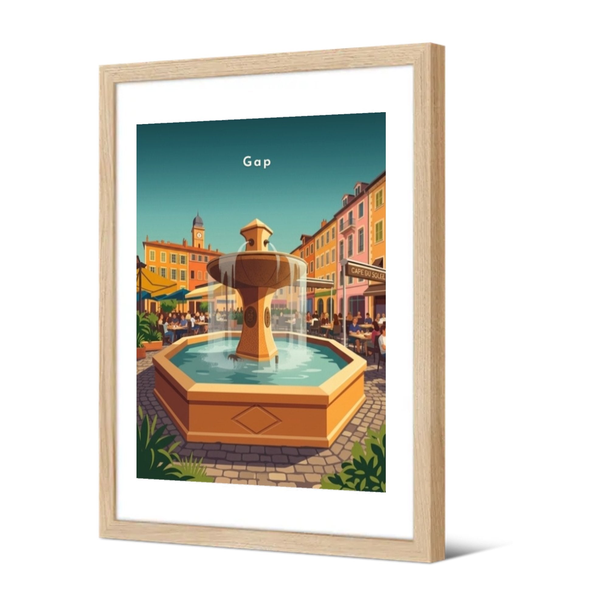 Place Jean Marcellin — Pôdevache, encadrée, vue de trois quarts