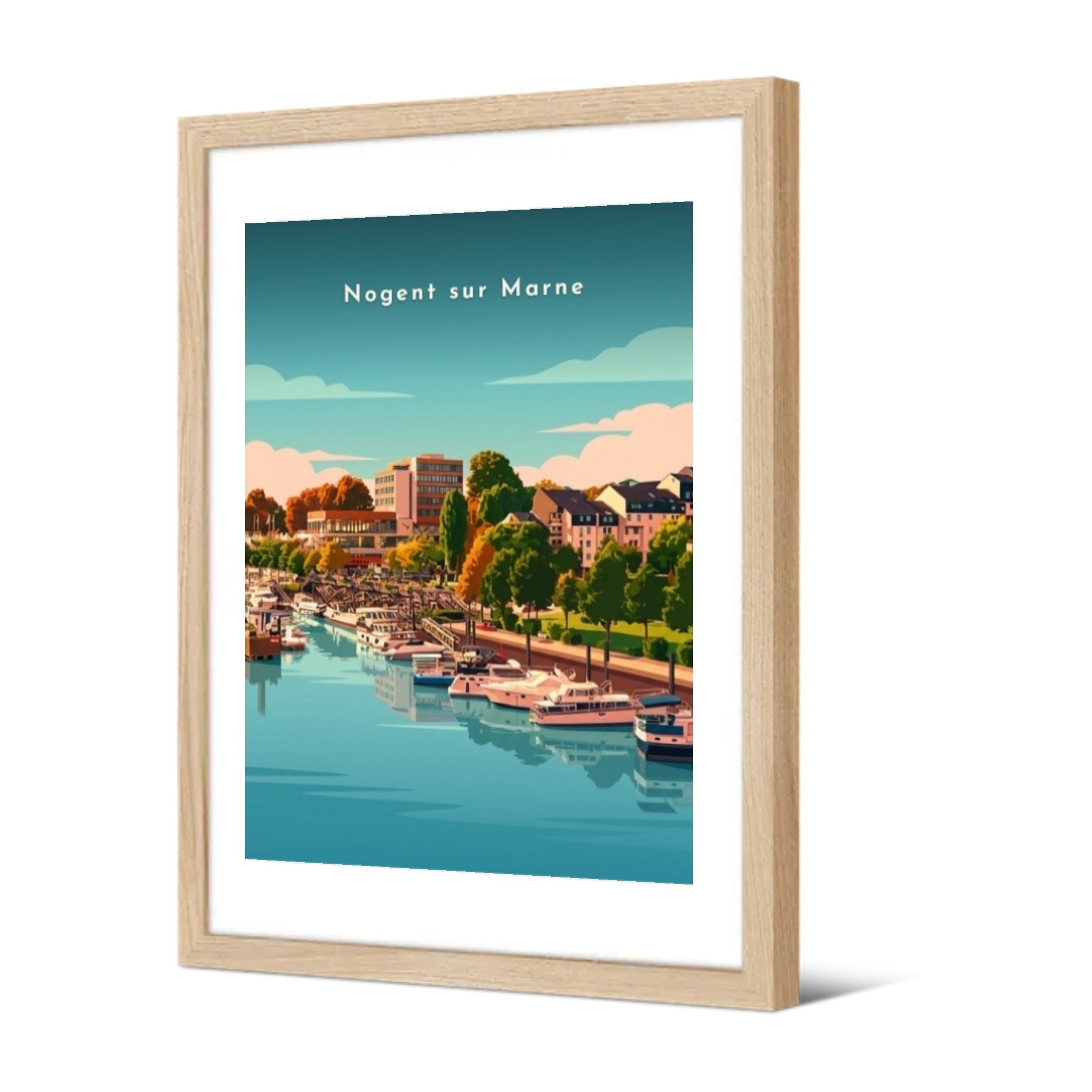 Le port de plaisance — Pôdevache, encadrée, vue de trois quarts