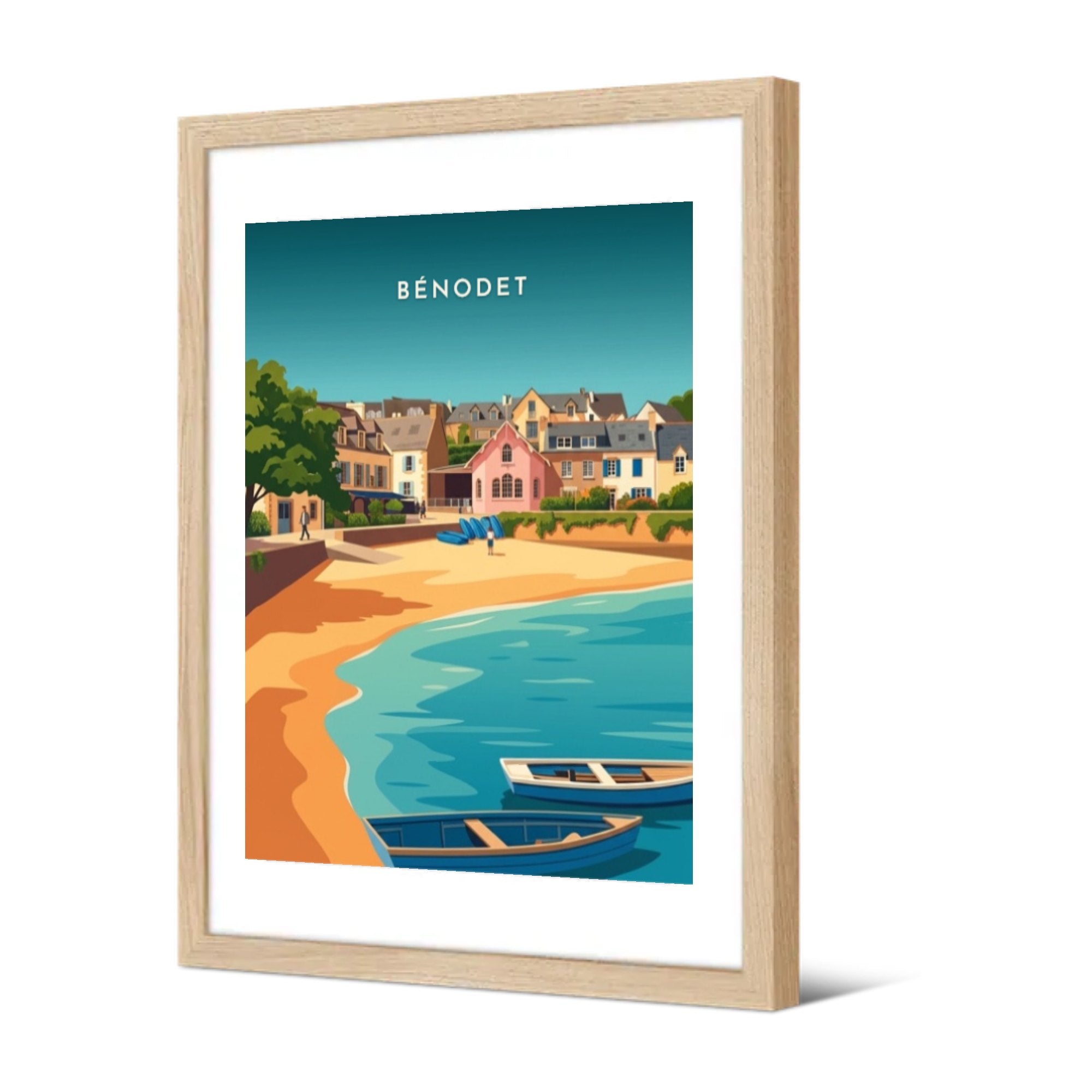 La plage du Coq — Pôdevache, encadrée, vue de trois quarts