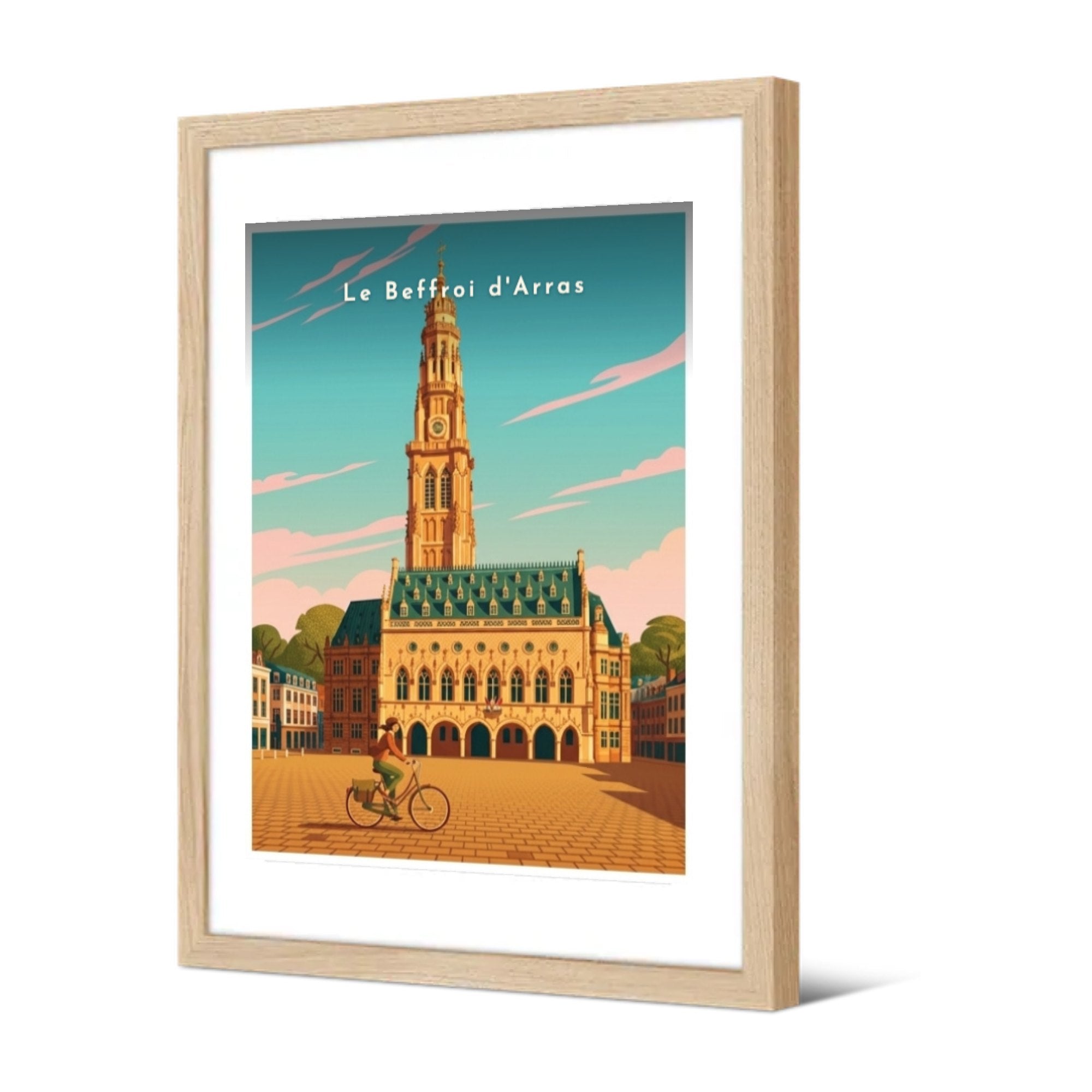 Le Beffroi d'Arras — Pôdevache, encadrée, vue de trois quarts