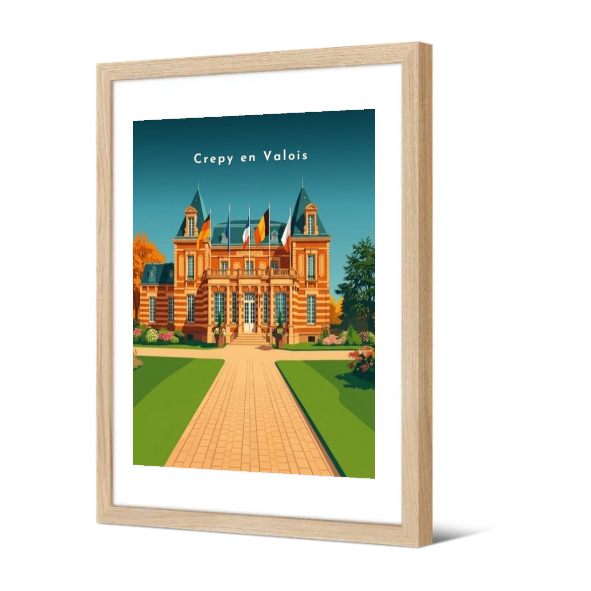 L'Hôtel de Ville — Pôdevache, encadrée, vue de trois quarts