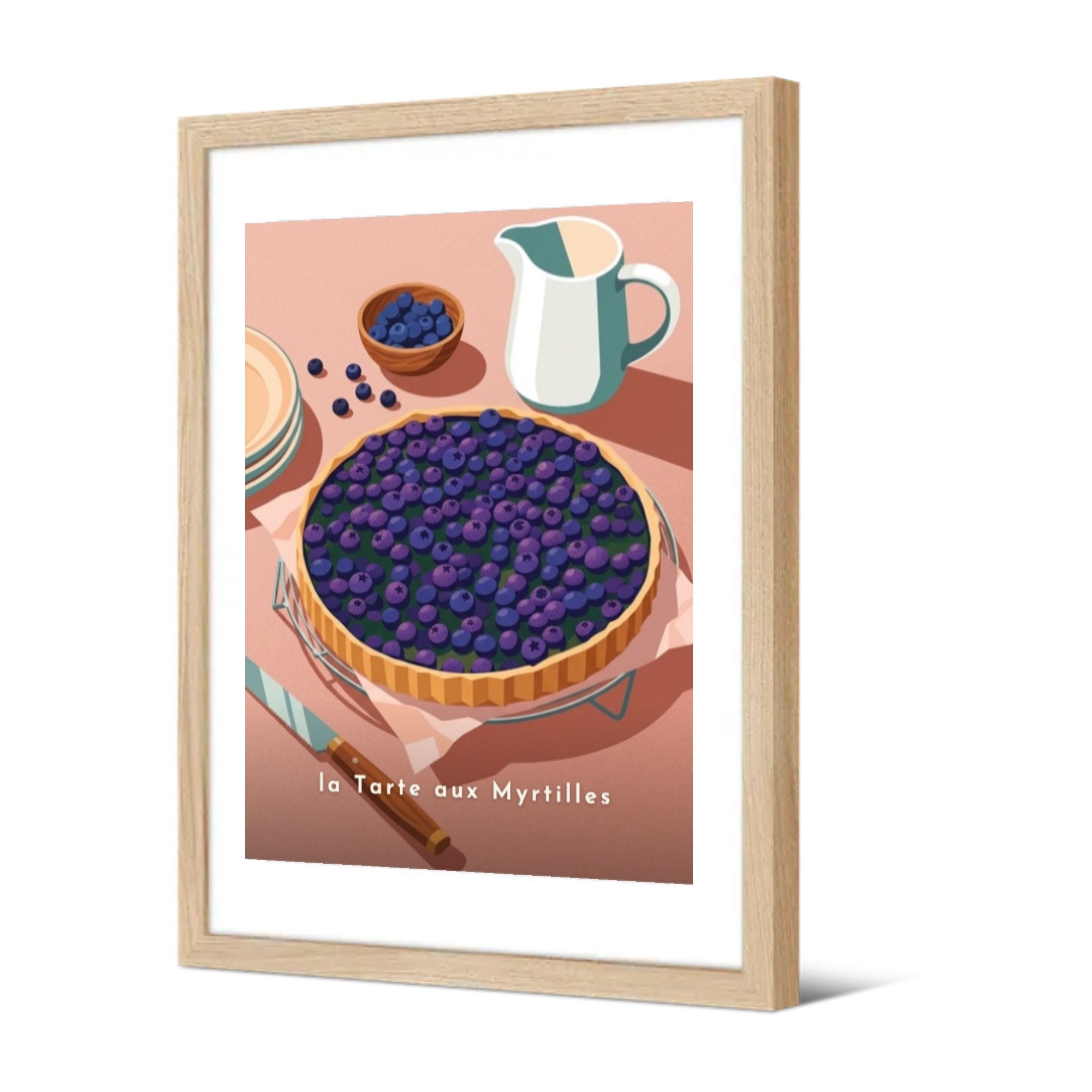 la Tarte aux Myrtilles — Pôdevache, encadrée, vue de trois quarts