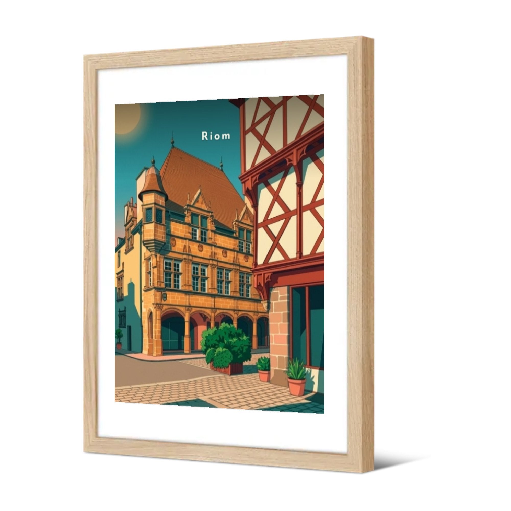 Demeure Renaissance et pans de bois — Pôdevache, encadrée, vue de trois quarts