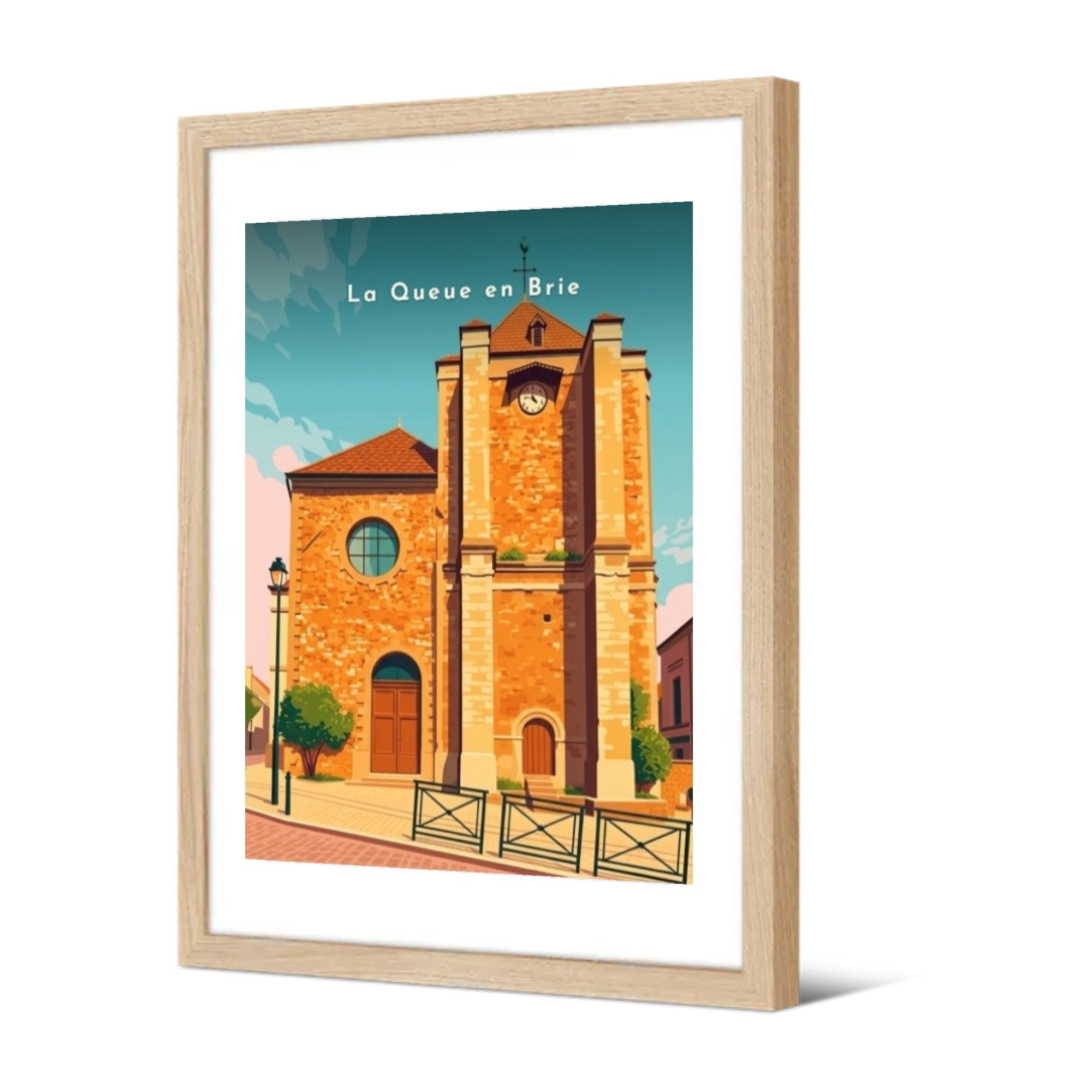Église Saint-Nicolas — Pôdevache, encadrée, vue de trois quarts