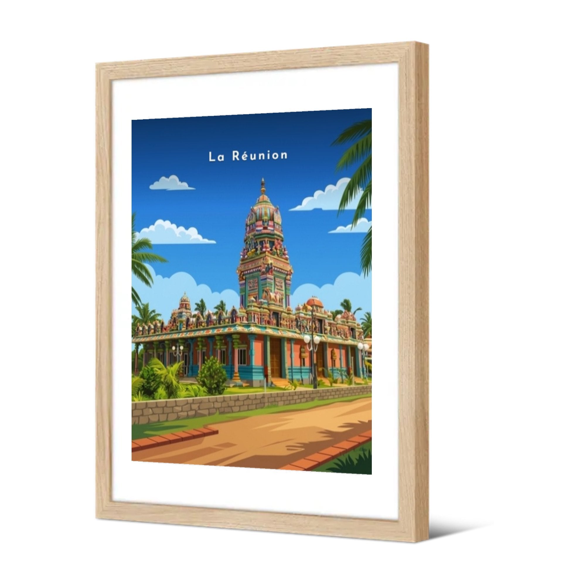 La Réunion — Pôdevache, encadrée, vue de trois quarts