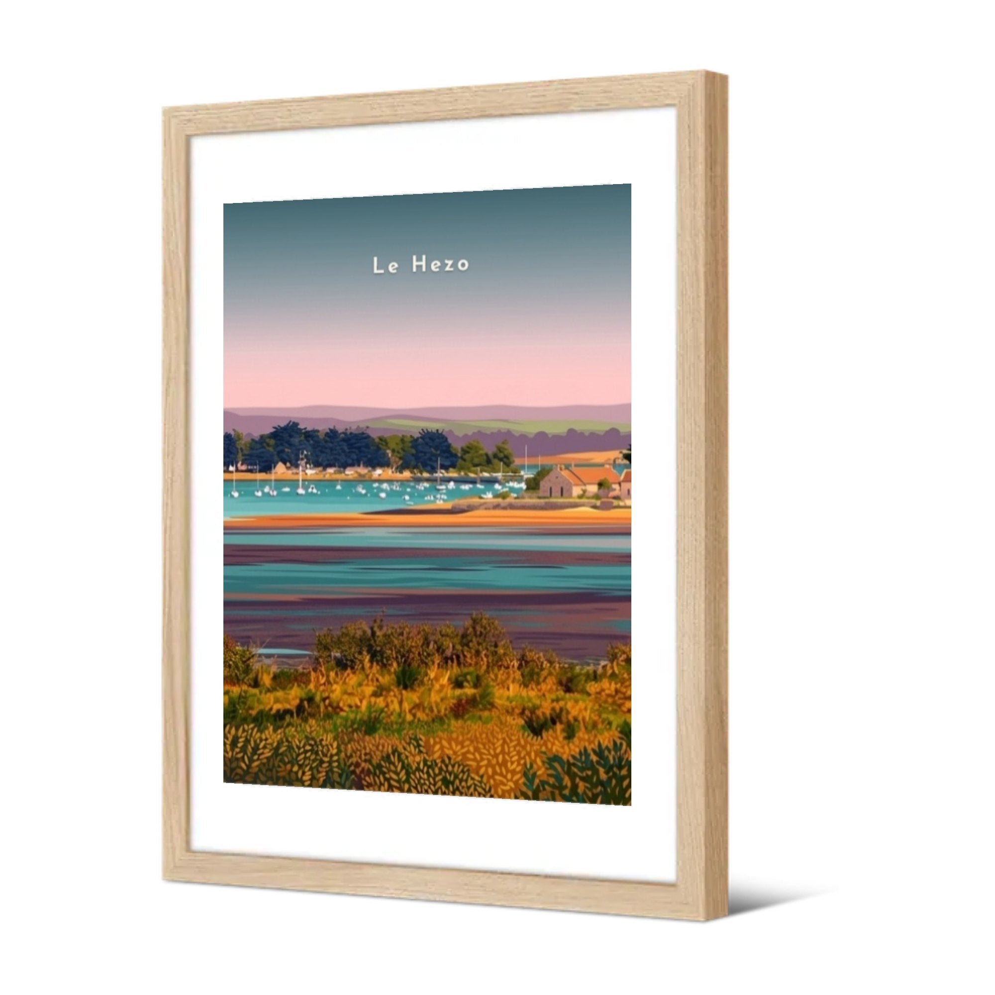 L'anse et le mouillage — Pôdevache, encadrée, vue de trois quarts