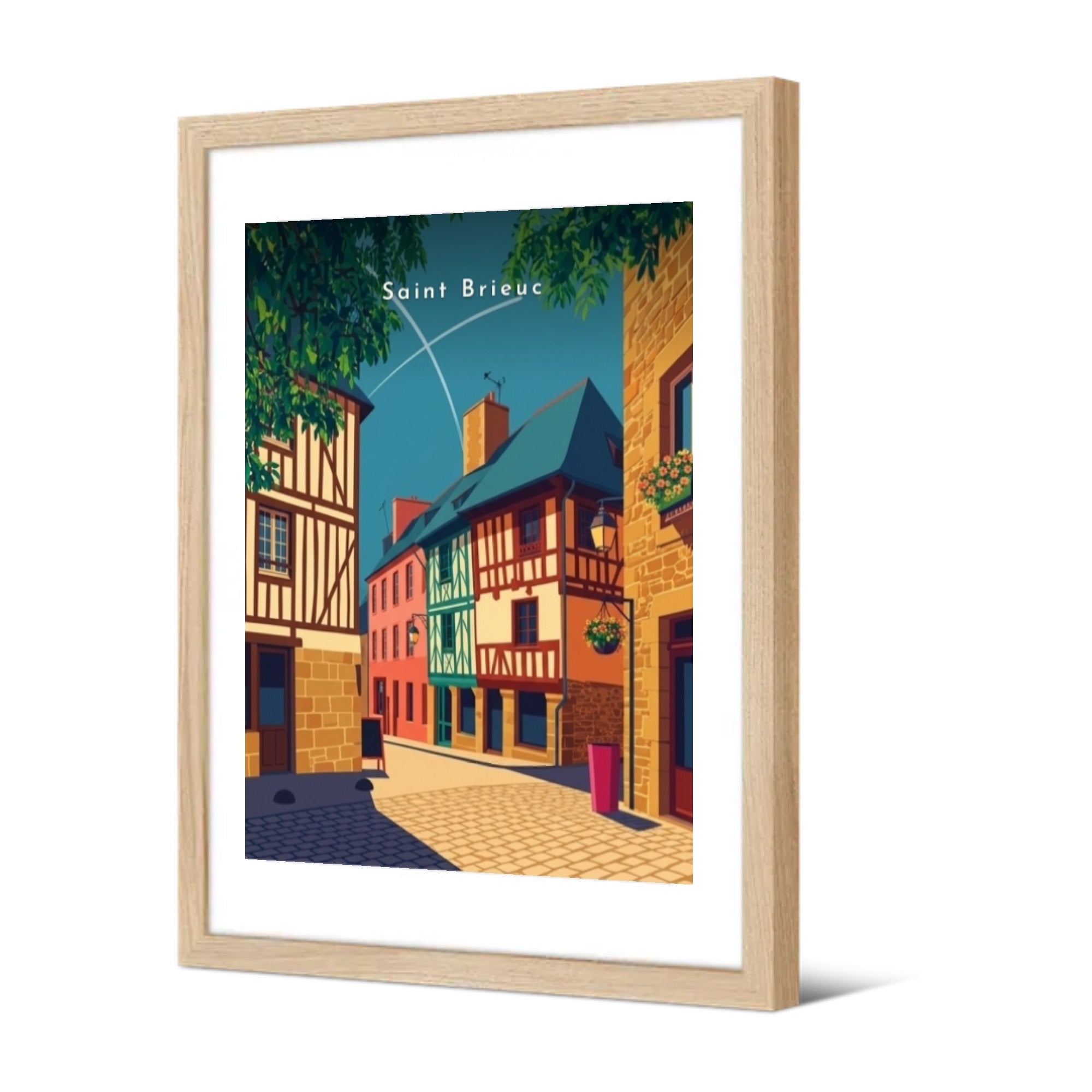 Rue Fardel, maisons à colombages — Pôdevache, encadrée, vue de trois quarts