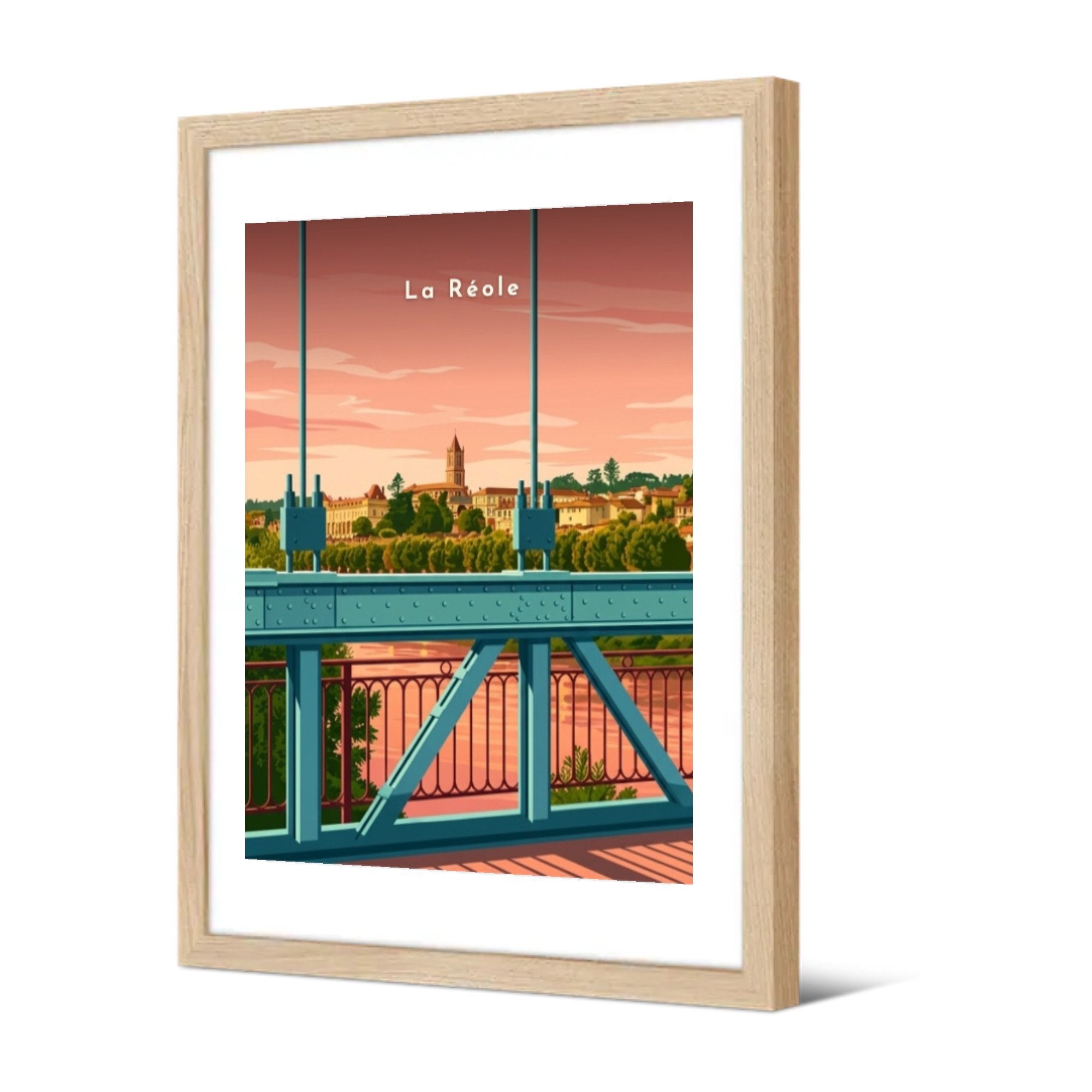 Vue depuis le pont suspendu — Pôdevache, encadrée, vue de trois quarts