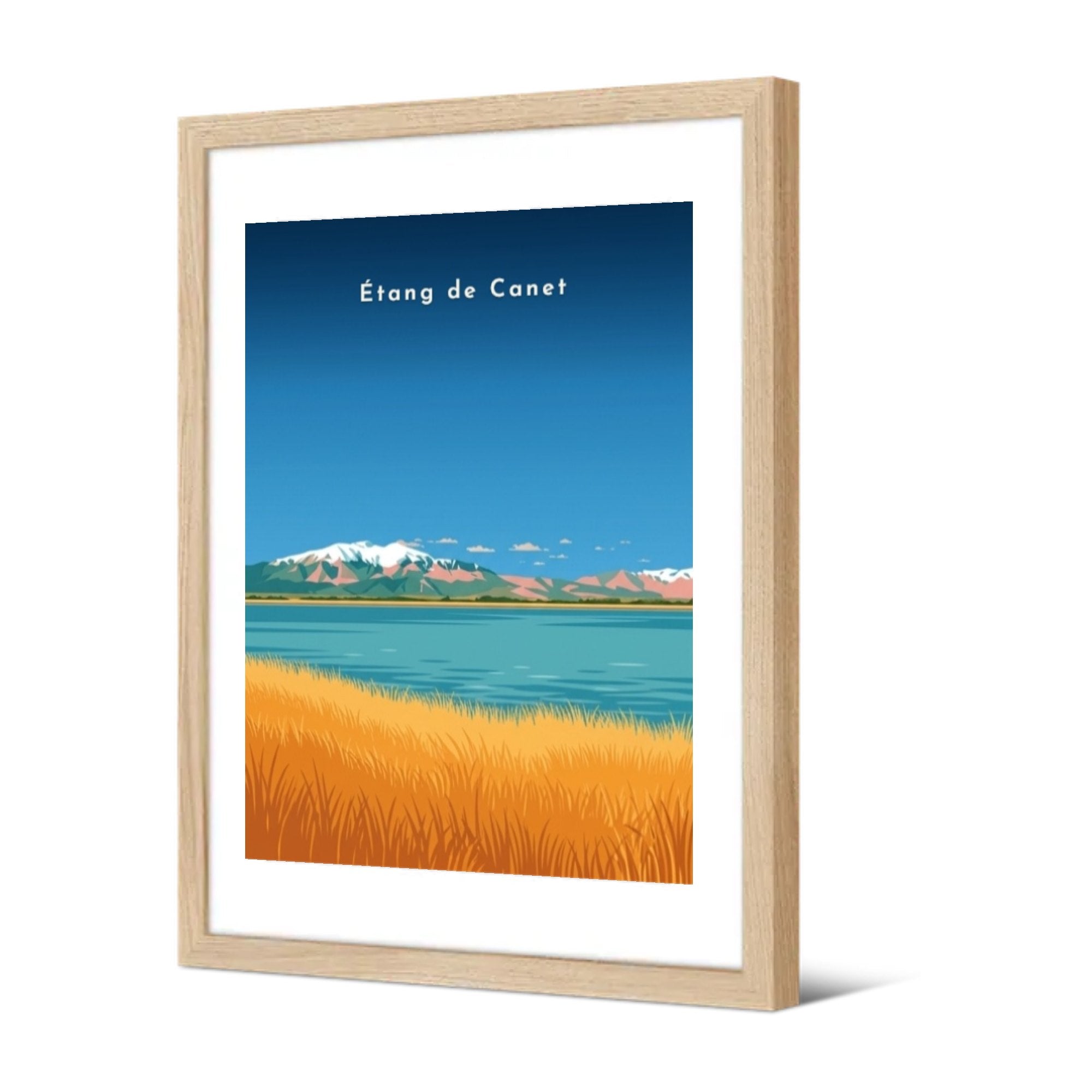 Étang de Canet — Pôdevache, encadrée, vue de trois quarts