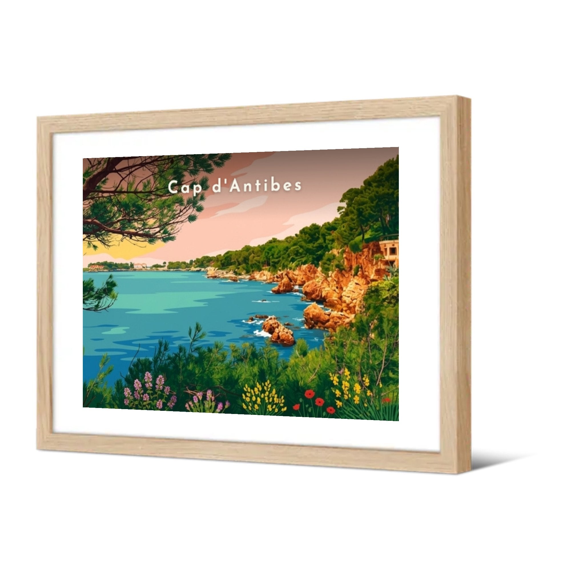 Cap d'Antibes — Pôdevache, encadrée, vue de trois quarts